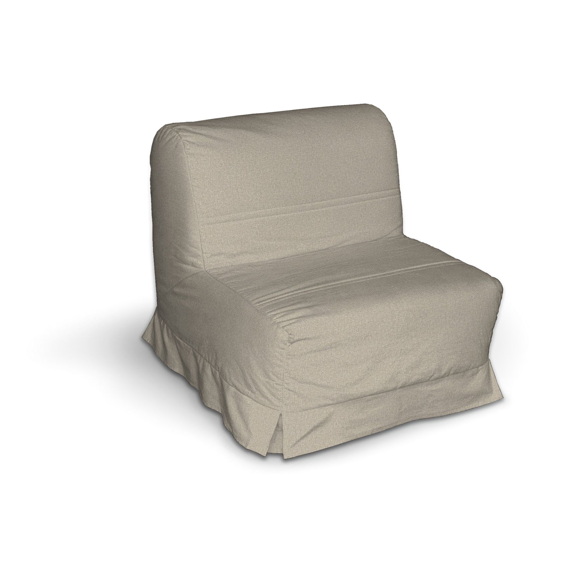Lycksele chair-bad cover with box pleats product colour beige fabric structured