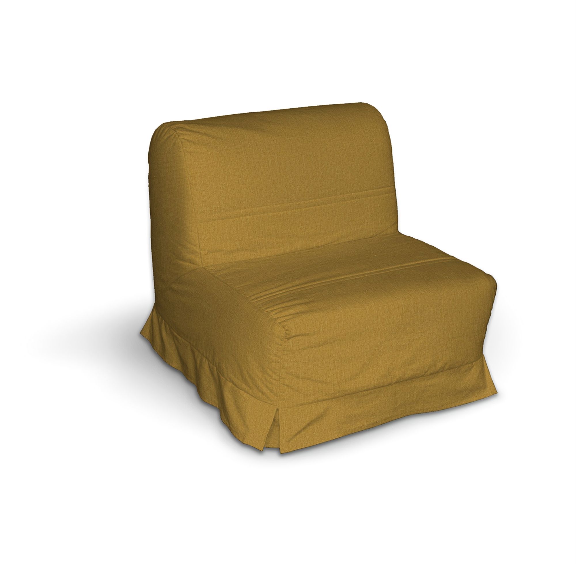 Lycksele chair-bad cover with box pleats product colour yellow fabric structured