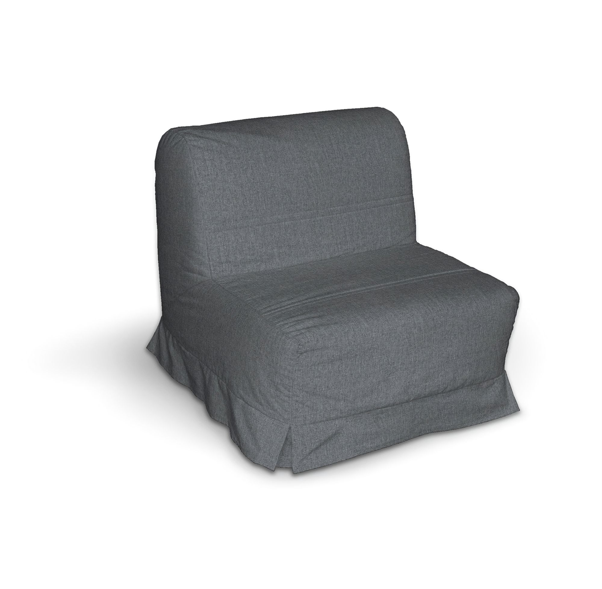 Lycksele chair-bad cover with box pleats product colour grey fabric structured