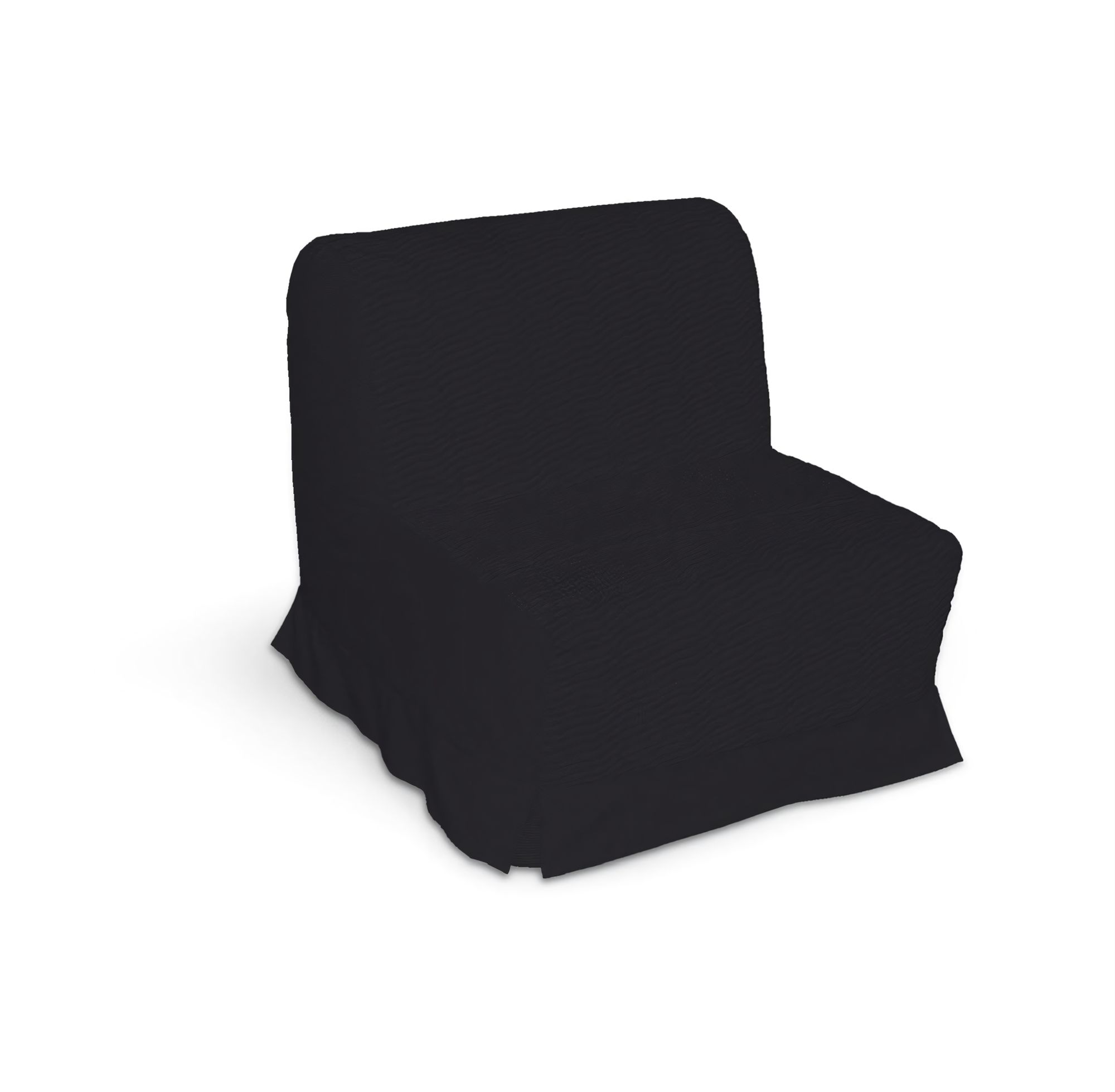 Lycksele chair-bad cover with box pleats product colour black fabric structured