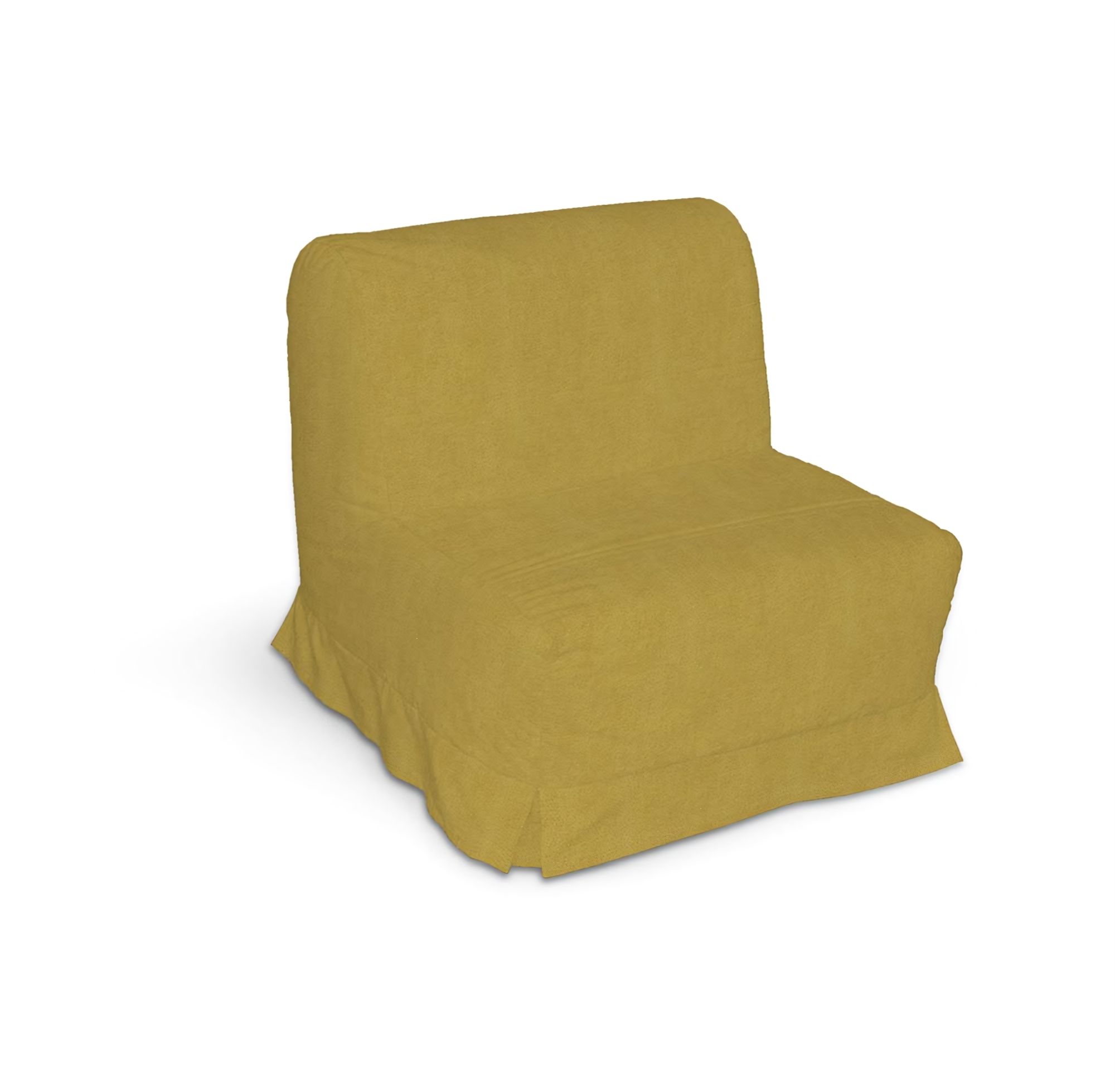 Lycksele chair-bad cover with box pleats product colour yellow fabric structured