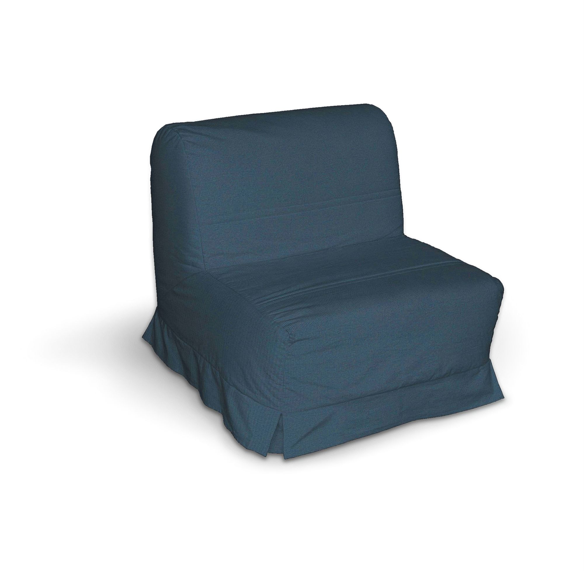 Lycksele chair-bad cover with box pleats product colour blue fabric structured