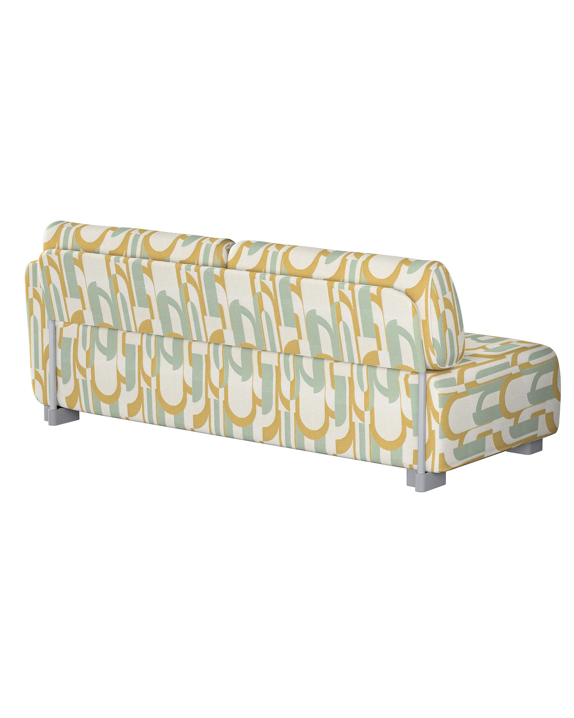 Mysinge 2-seater sofa with armrest cover product colour green fabric structured, patterned (hover)