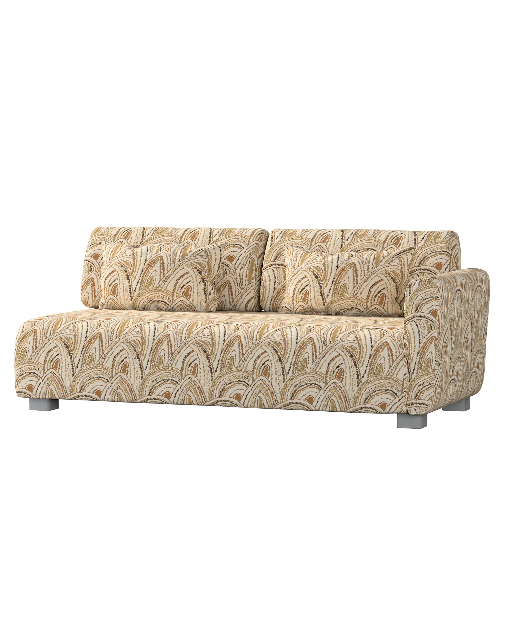 Mysinge 2-seater sofa with armrest cover product colour beige fabric structured, patterned