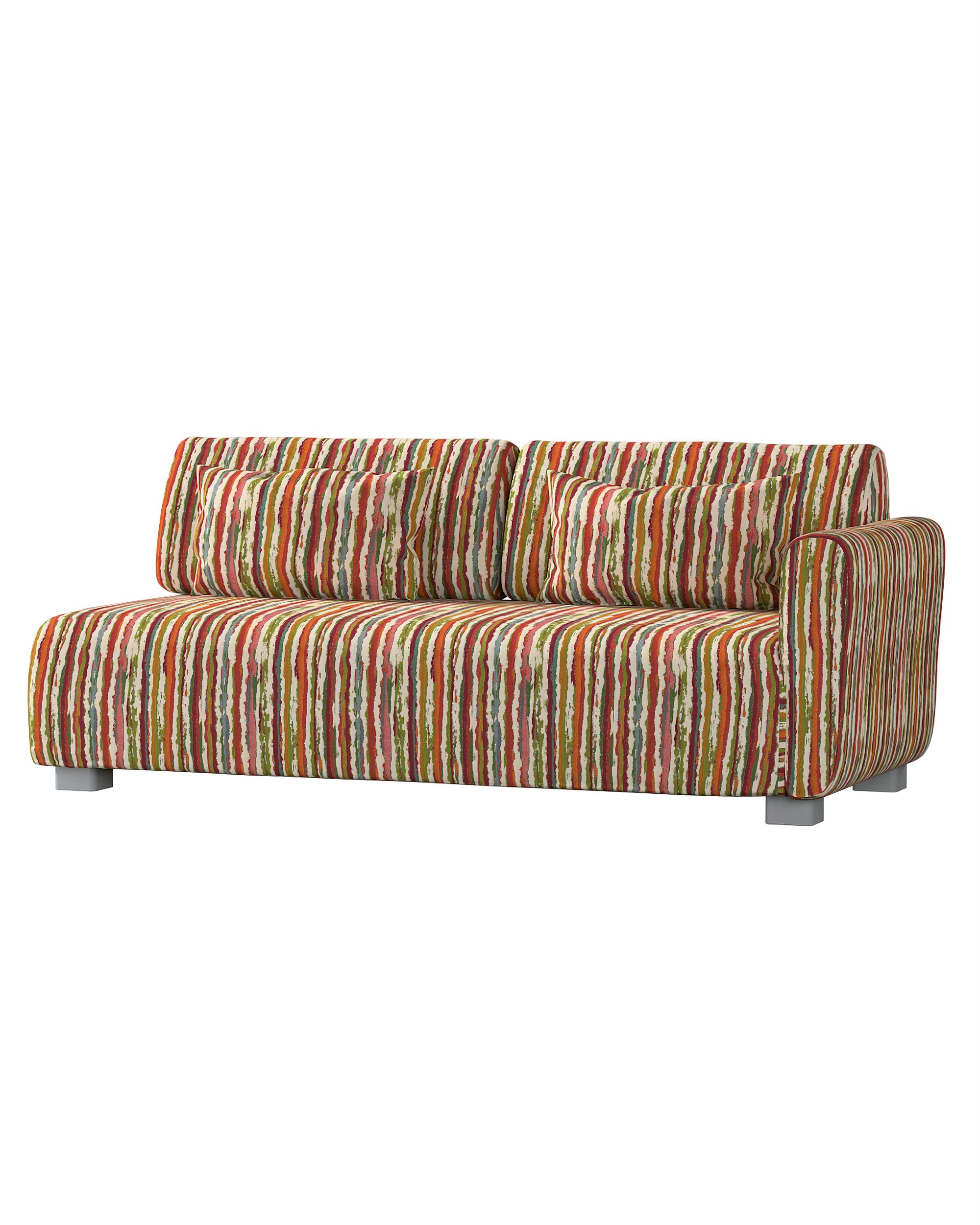 Mysinge 2-seater sofa with armrest cover product colour multicolour fabric structured, patterned
