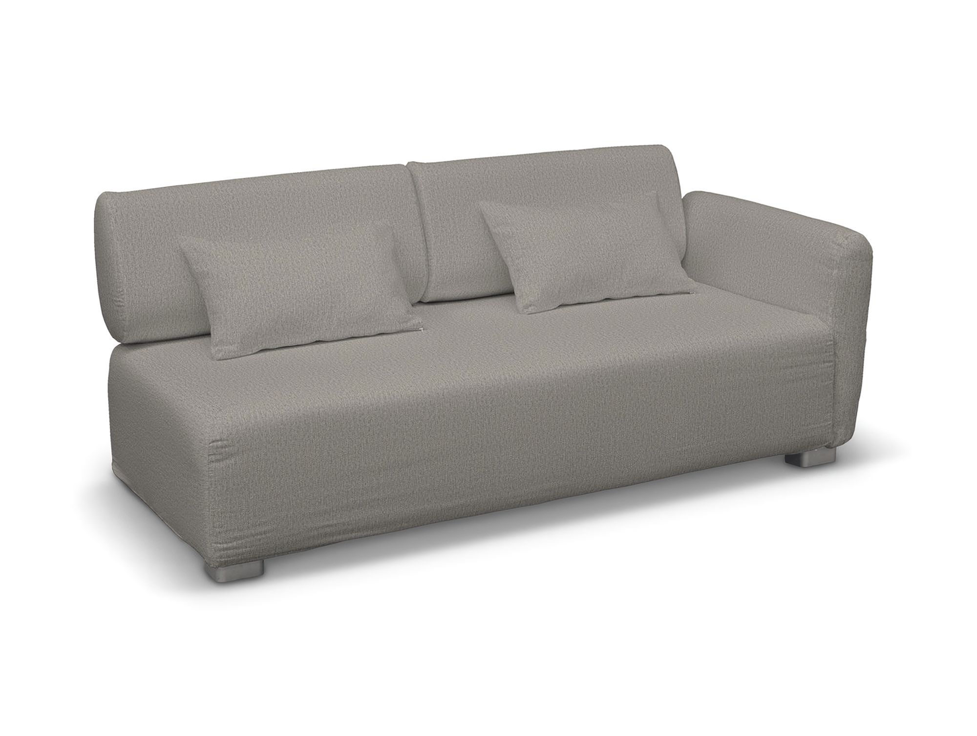 Mysinge 2-seater sofa with armrest cover product colour grey fabric structured