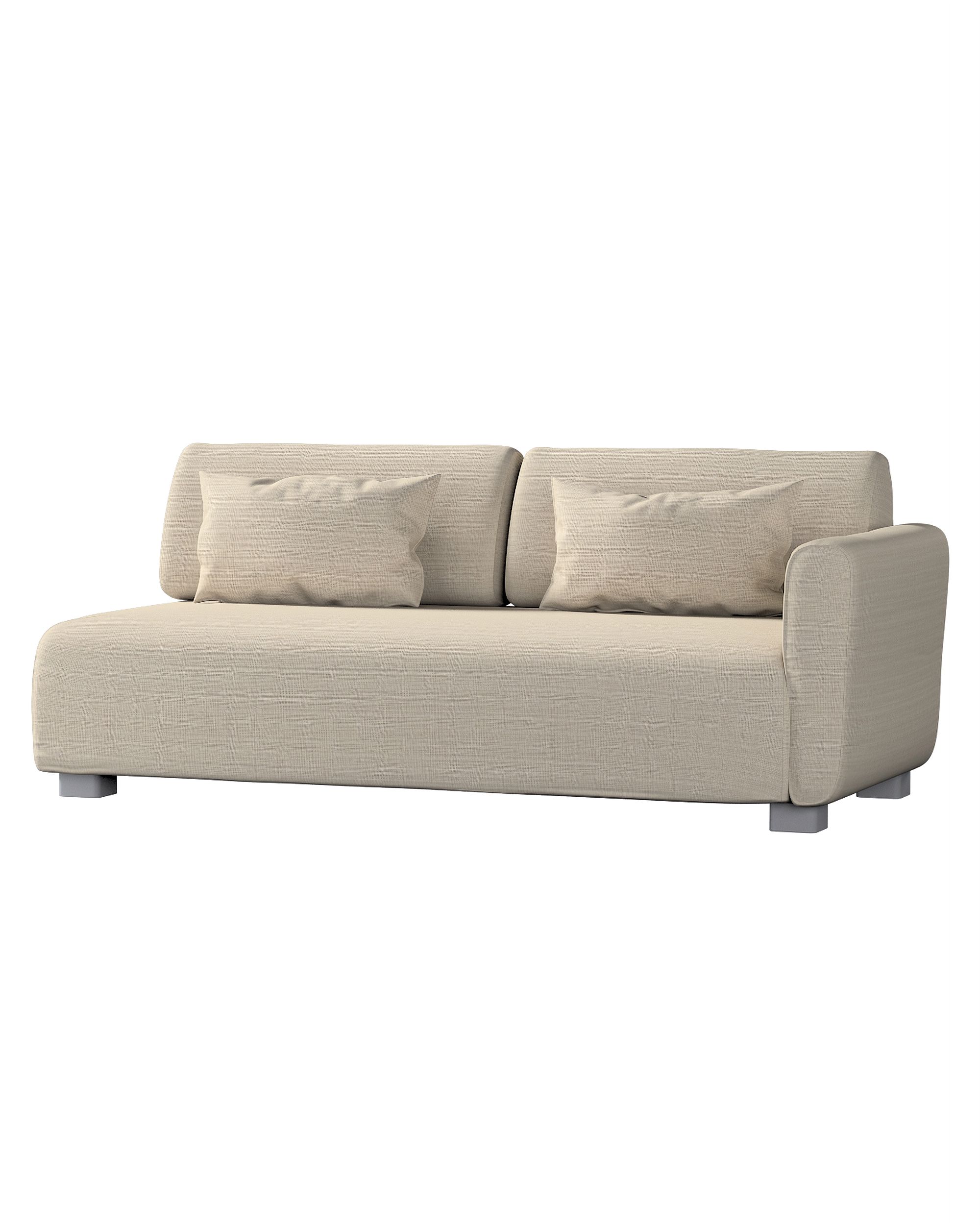 Mysinge 2-seater sofa with armrest cover product colour beige fabric structured