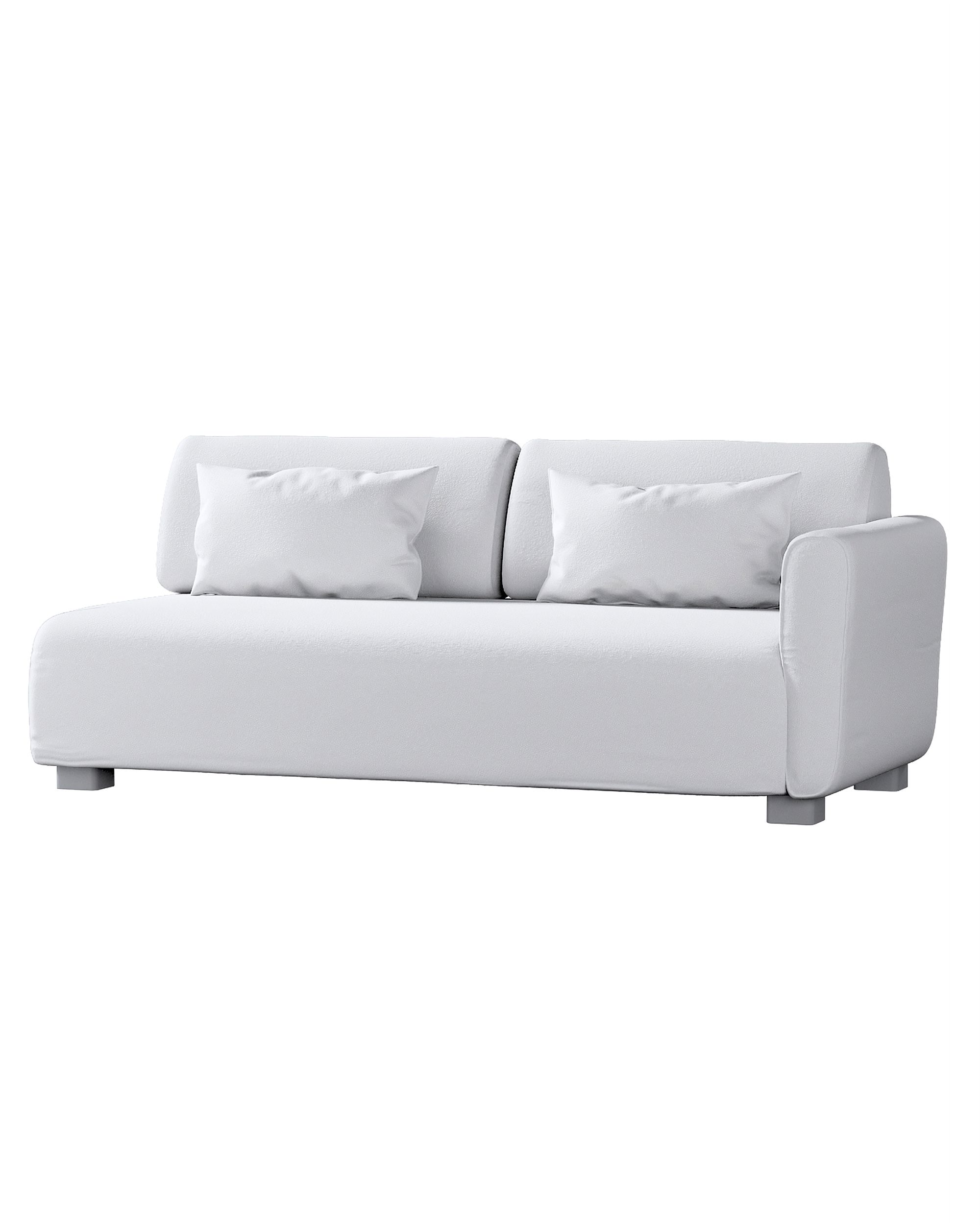 Mysinge 2-seater sofa with armrest cover product colour white fabric structured