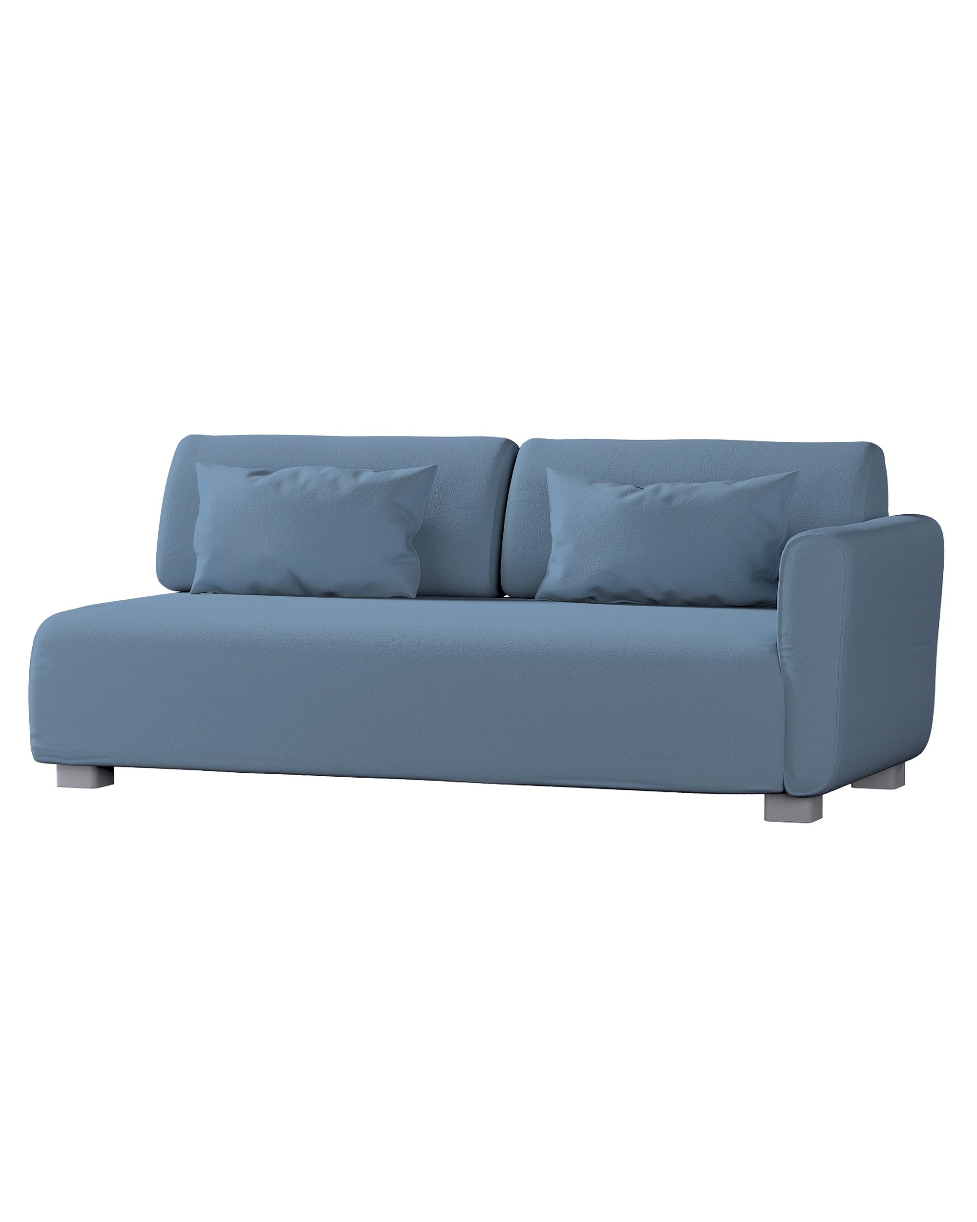 Mysinge 2-seater sofa with armrest cover product colour blue fabric structured
