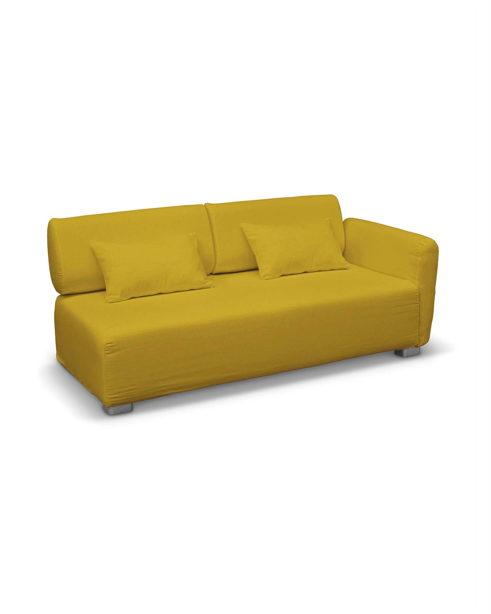 Mysinge 2-seater sofa with armrest cover product colour yellow fabric velvet