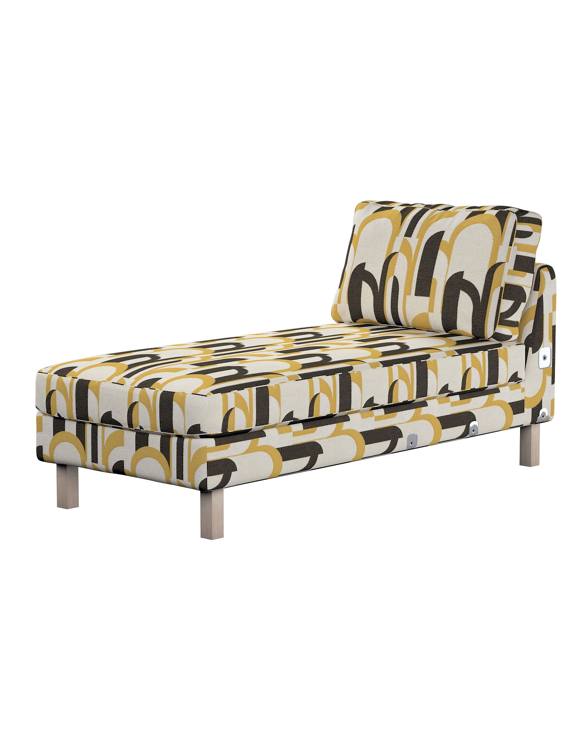 Karlstad chaise longue add-on unit cover product colour multicolour fabric structured, patterned