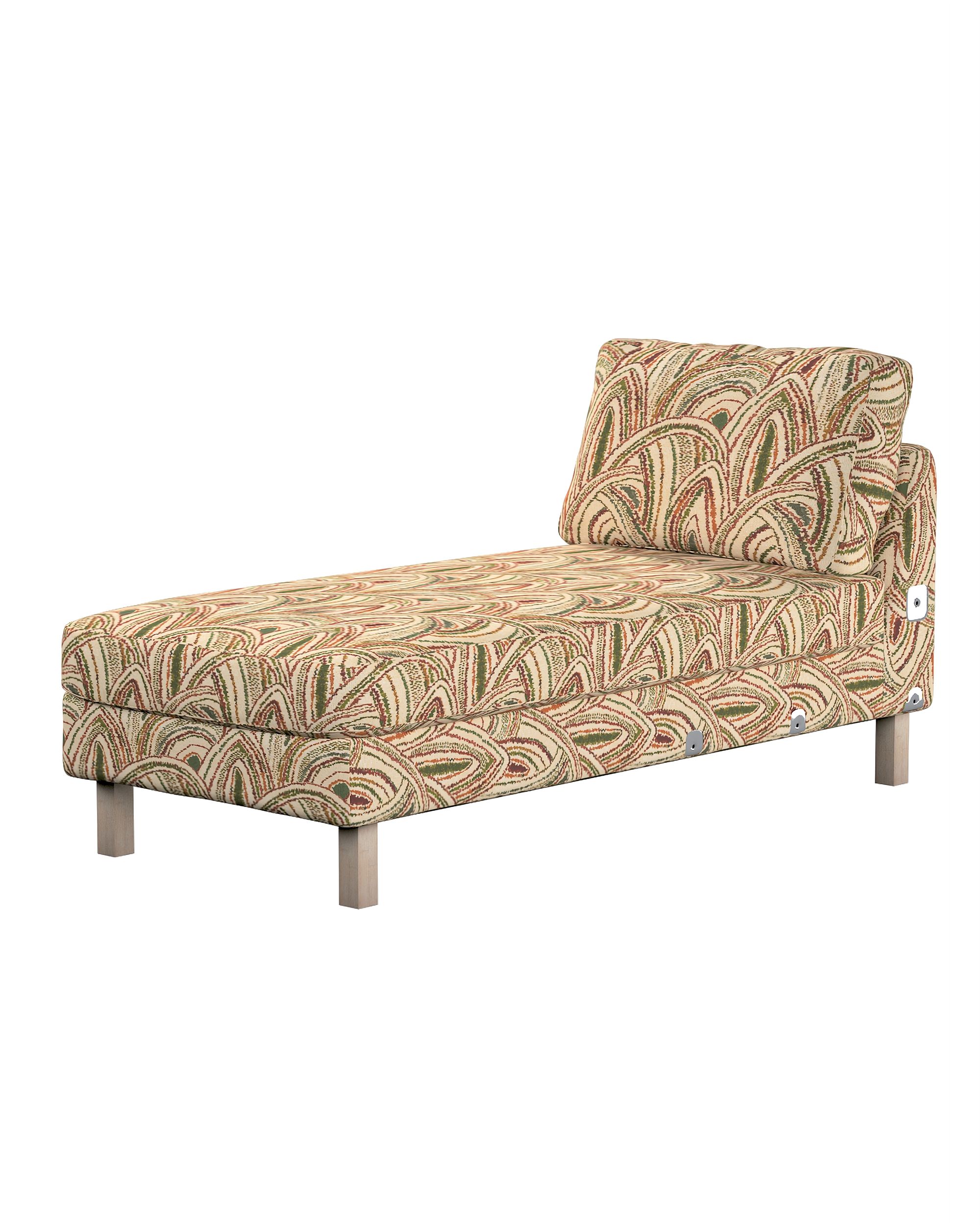 Karlstad chaise longue add-on unit cover product colour multicolour fabric structured, patterned