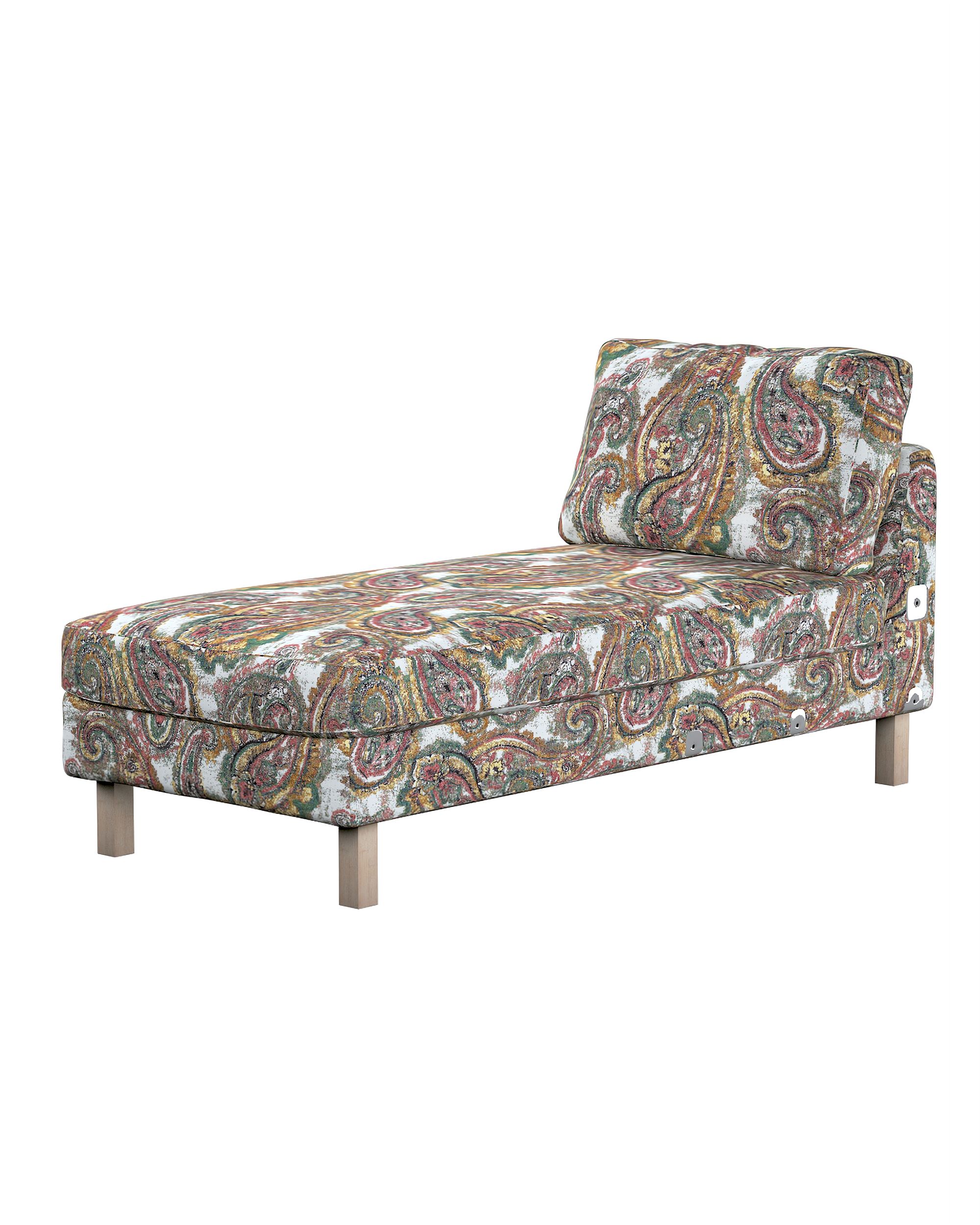 Karlstad chaise longue add-on unit cover product colour multicolour fabric structured, patterned