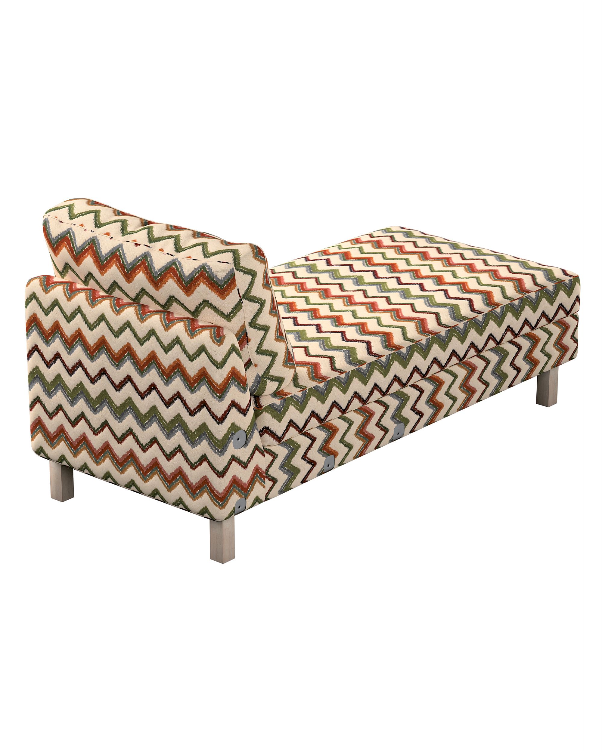 Karlstad chaise longue add-on unit cover product colour multicolour fabric structured, patterned (hover)