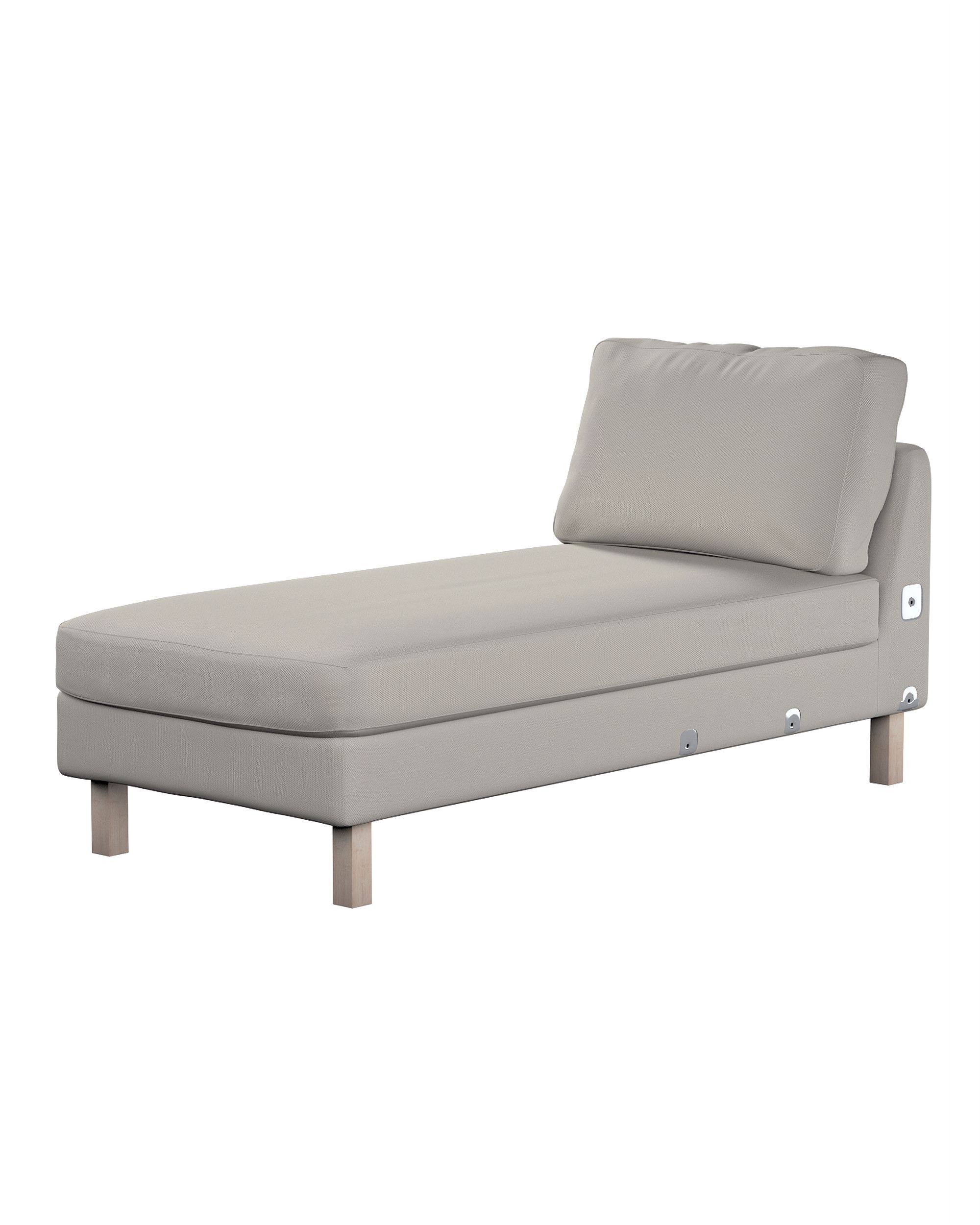 Karlstad chaise longue add-on unit cover product colour grey fabric structured