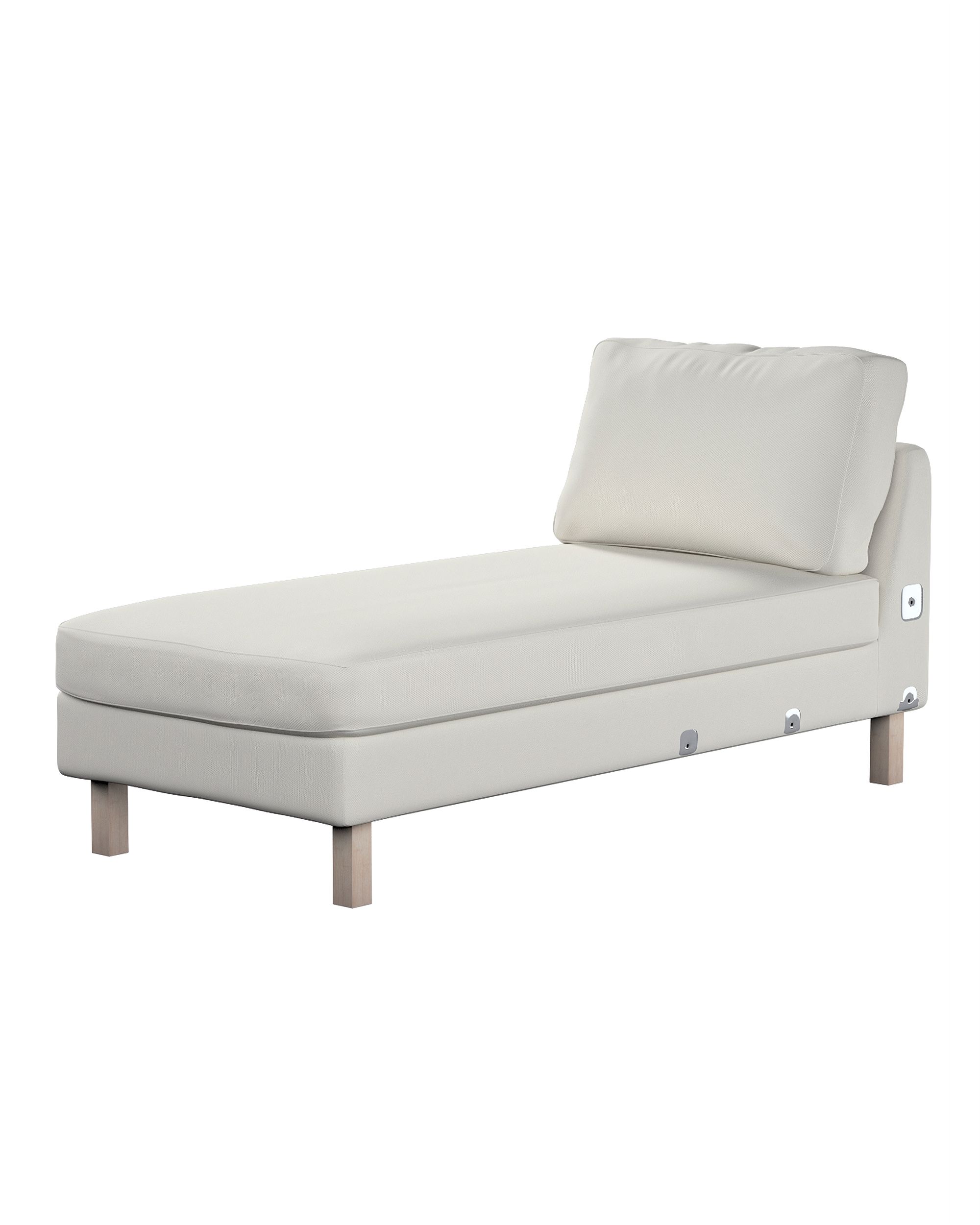 Karlstad chaise longue add-on unit cover product colour grey fabric structured