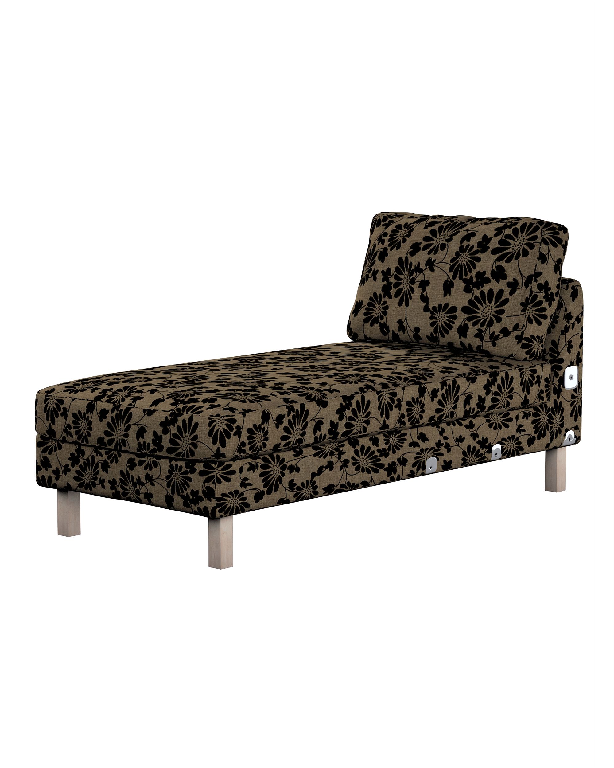 Karlstad chaise longue add-on unit cover product colour beige fabric structured, patterned