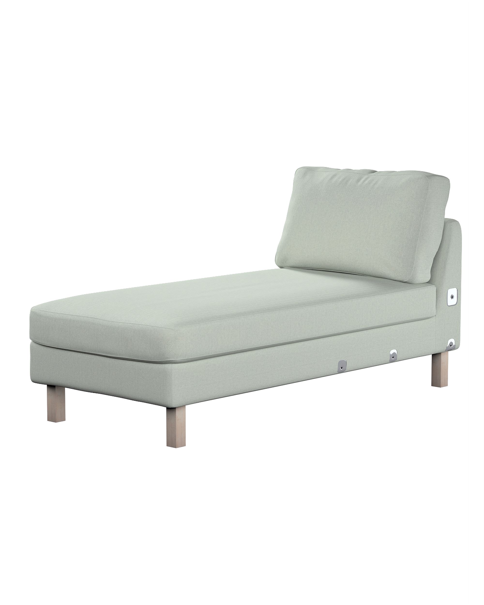 Karlstad chaise longue add-on unit cover product colour blue fabric structured
