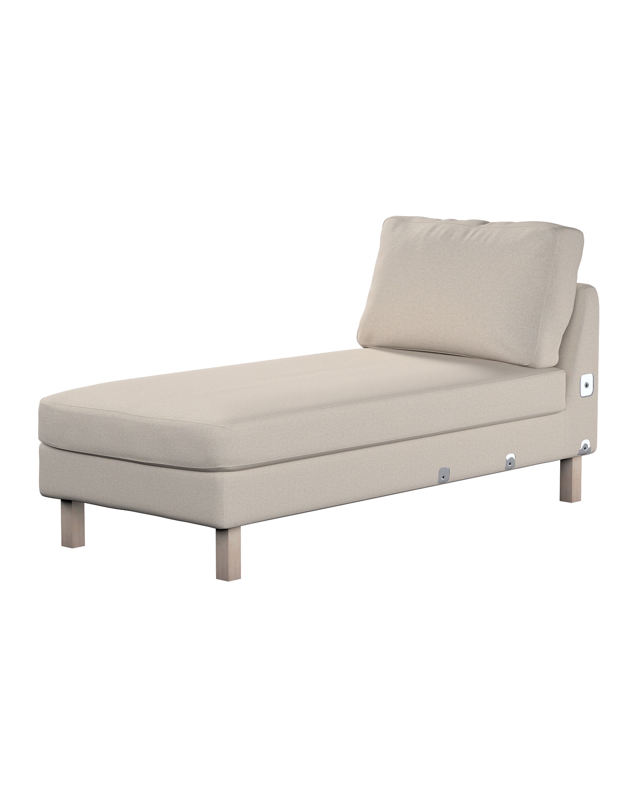 Karlstad chaise longue add-on unit cover product colour grey fabric structured