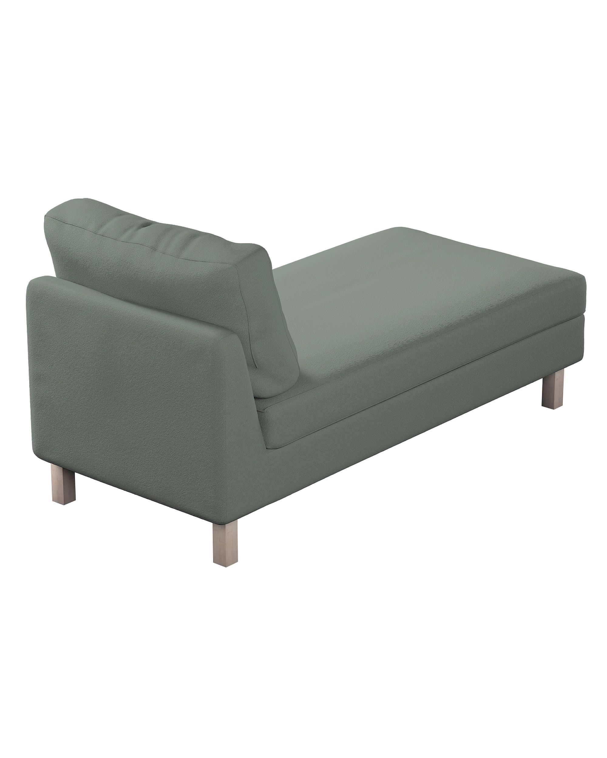 Karlstad chaise longue add-on unit cover product colour green fabric structured (hover)