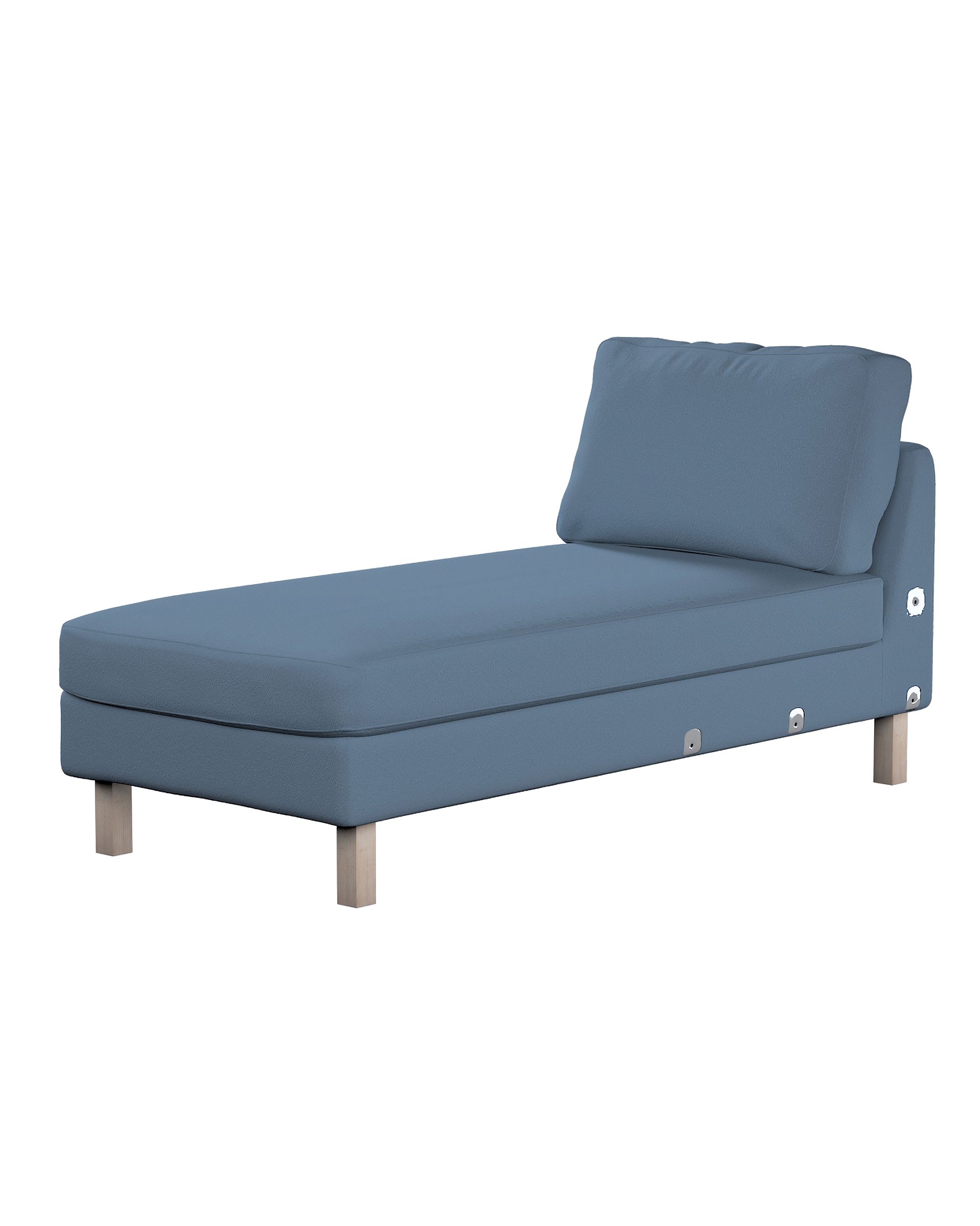 Karlstad chaise longue add-on unit cover product colour blue fabric structured