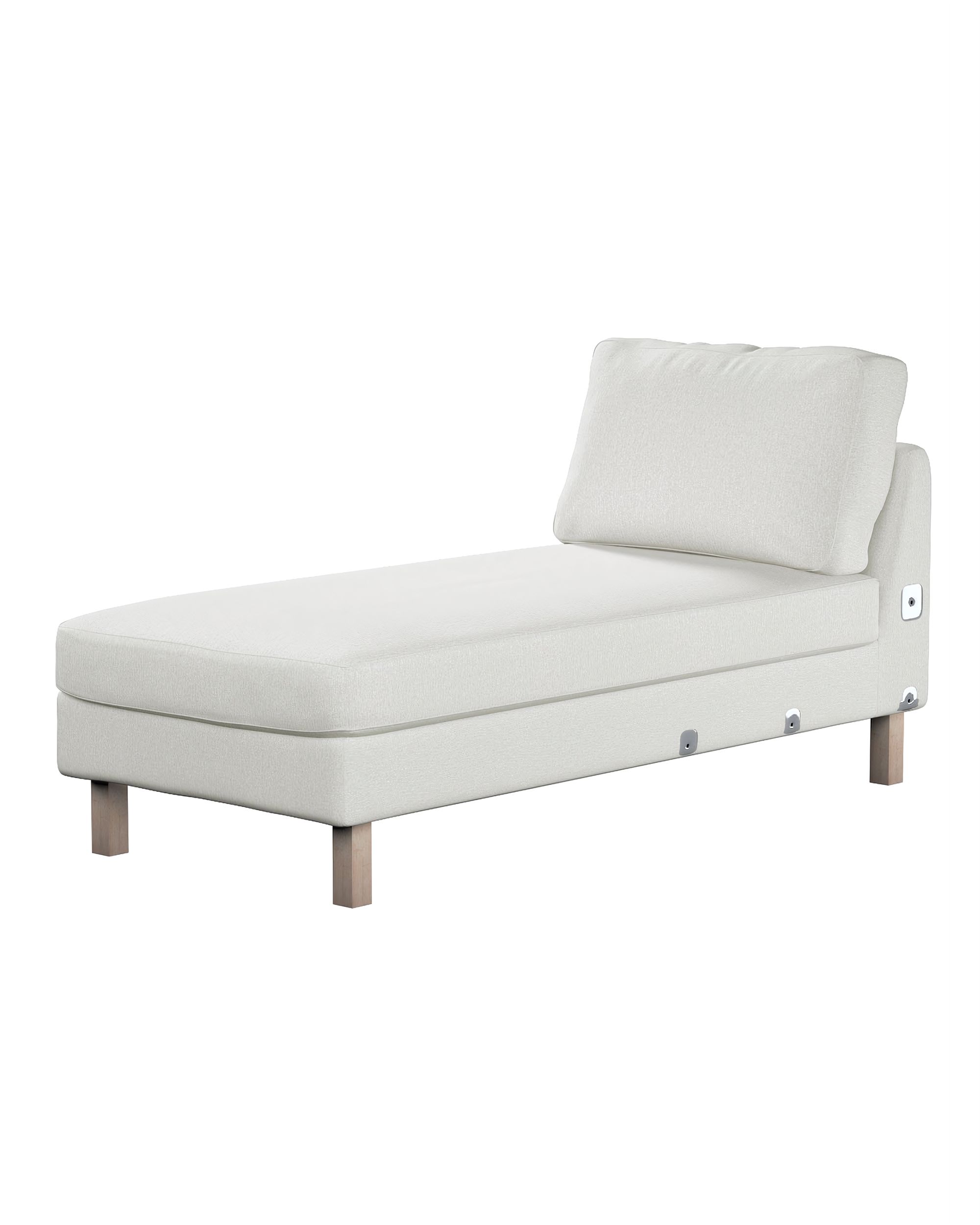 Karlstad chaise longue add-on unit cover product colour cream fabric structured