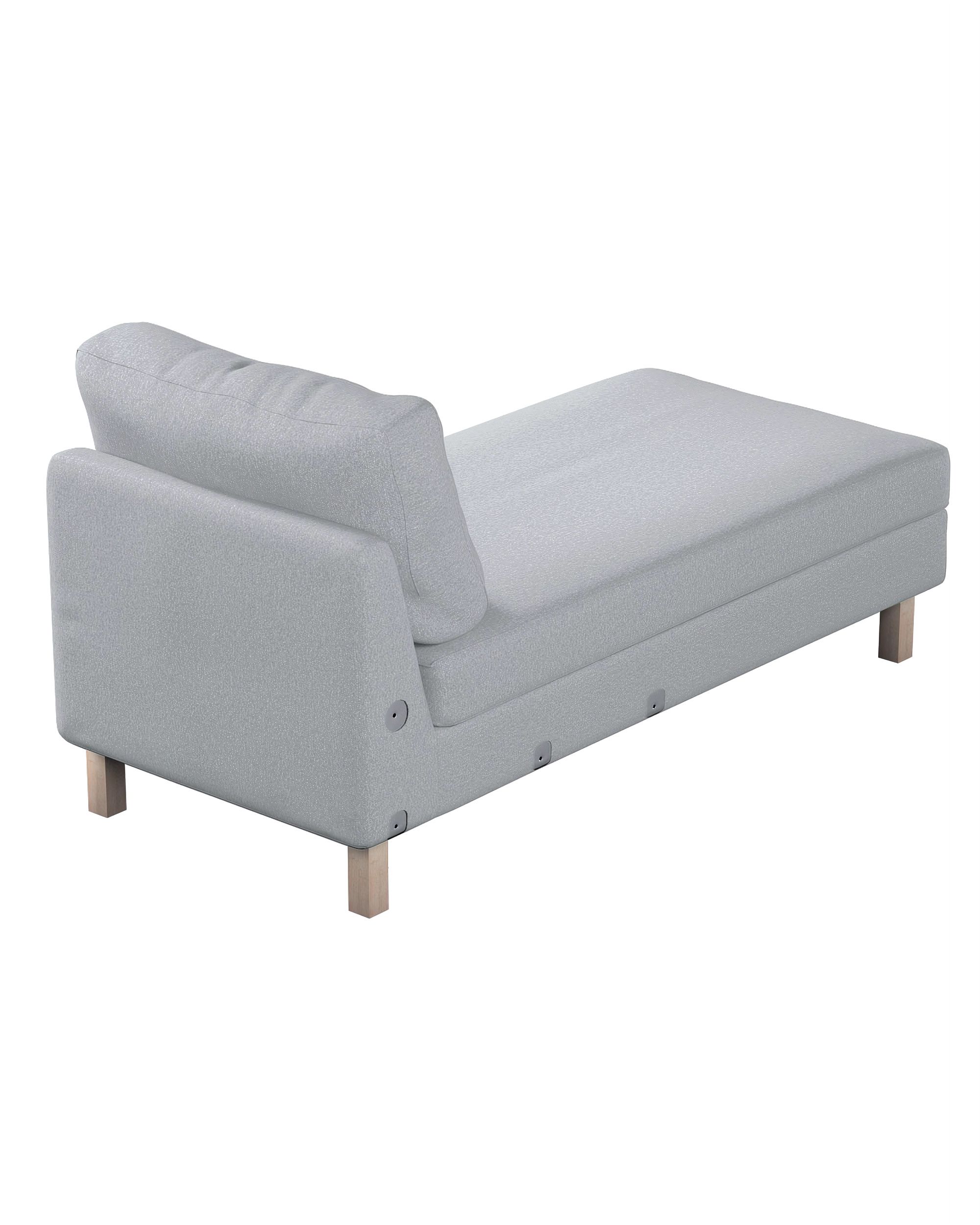 Karlstad chaise longue add-on unit cover product colour grey fabric structured (hover)