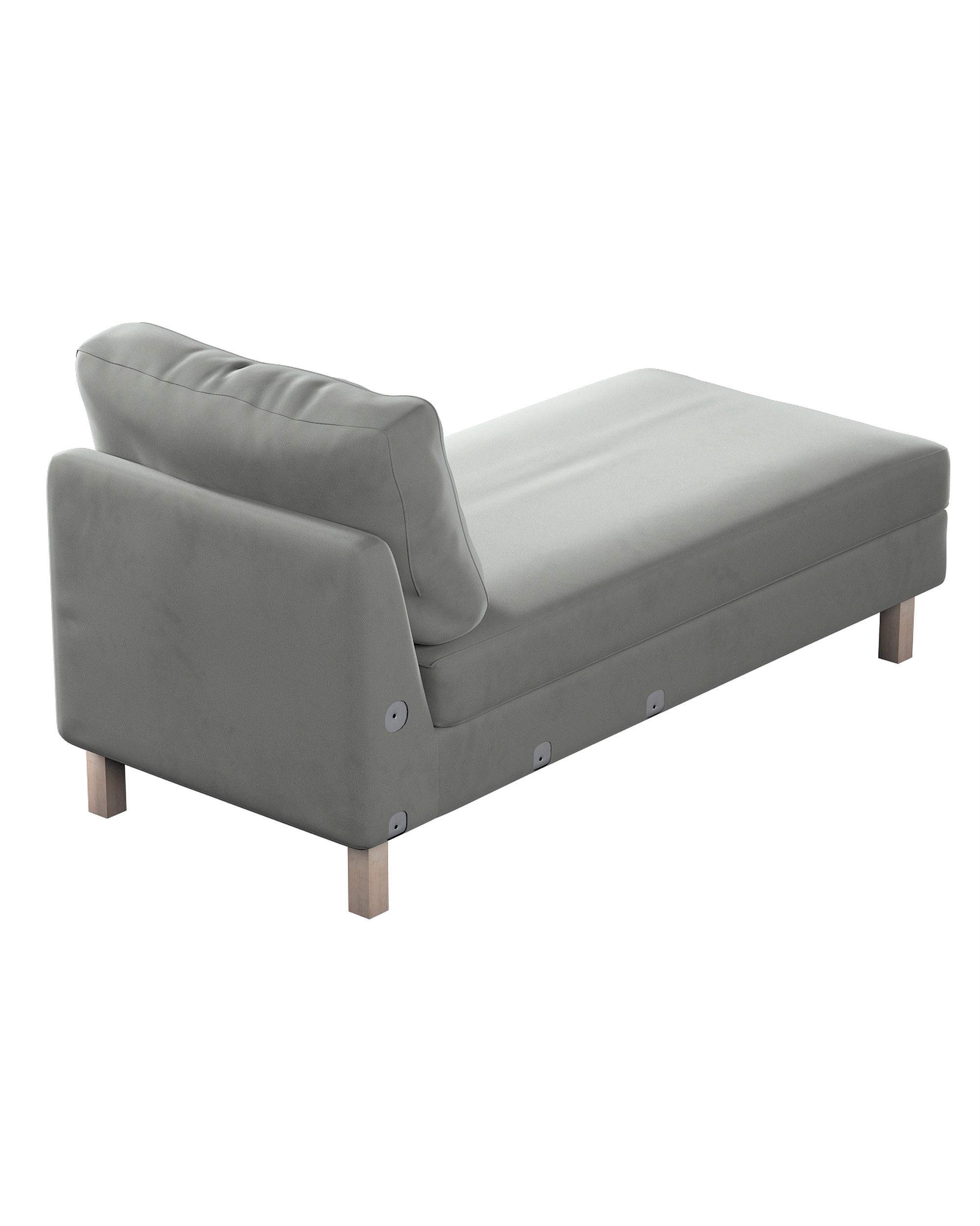 Karlstad chaise longue add-on unit cover product colour grey fabric gloss, velvet (hover)