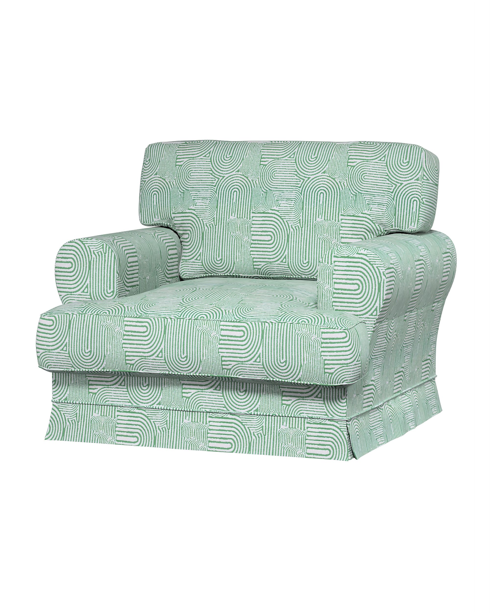 Ekeskog armchair cover product colour green fabric structured, patterned