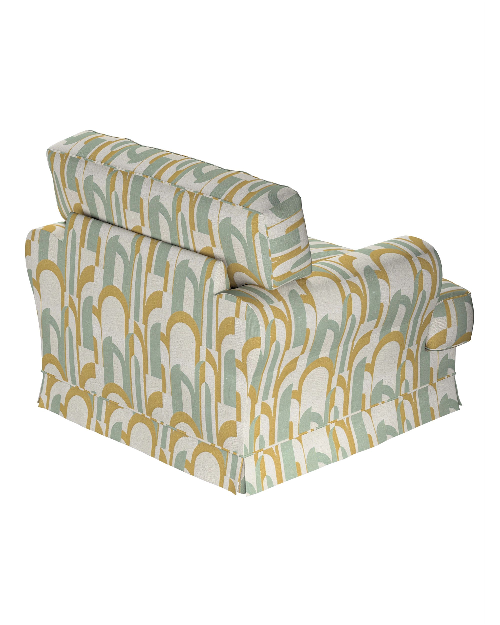Ekeskog armchair cover product colour green fabric structured, patterned (hover)