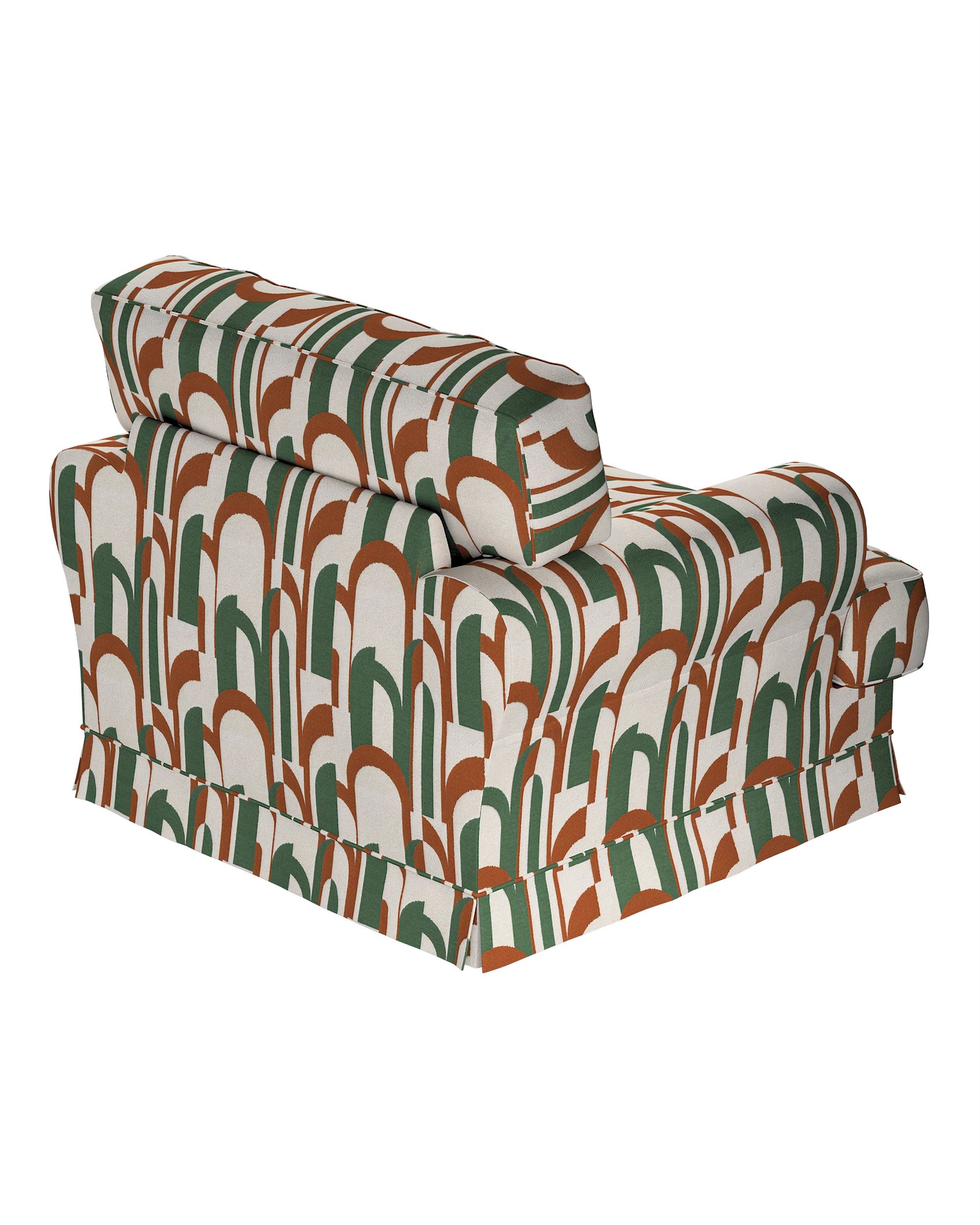 Ekeskog armchair cover product colour green fabric structured, patterned (hover)