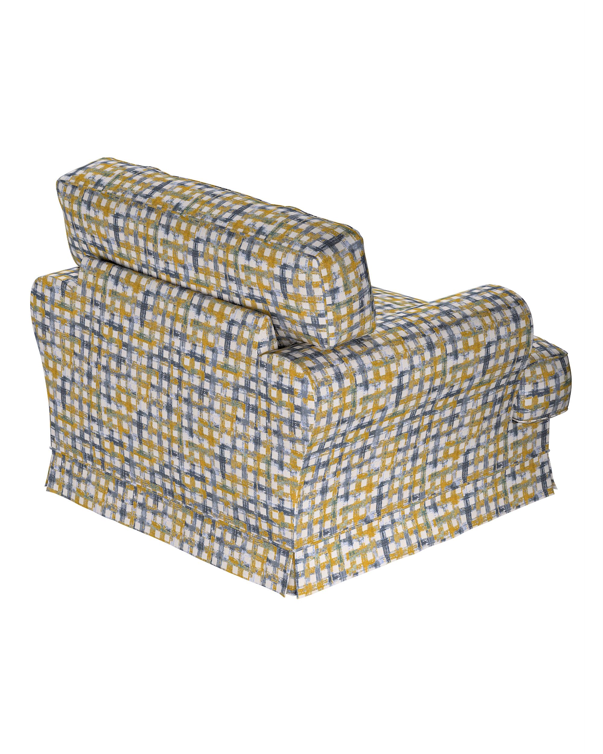 Ekeskog armchair cover product colour blue fabric structured, patterned (hover)