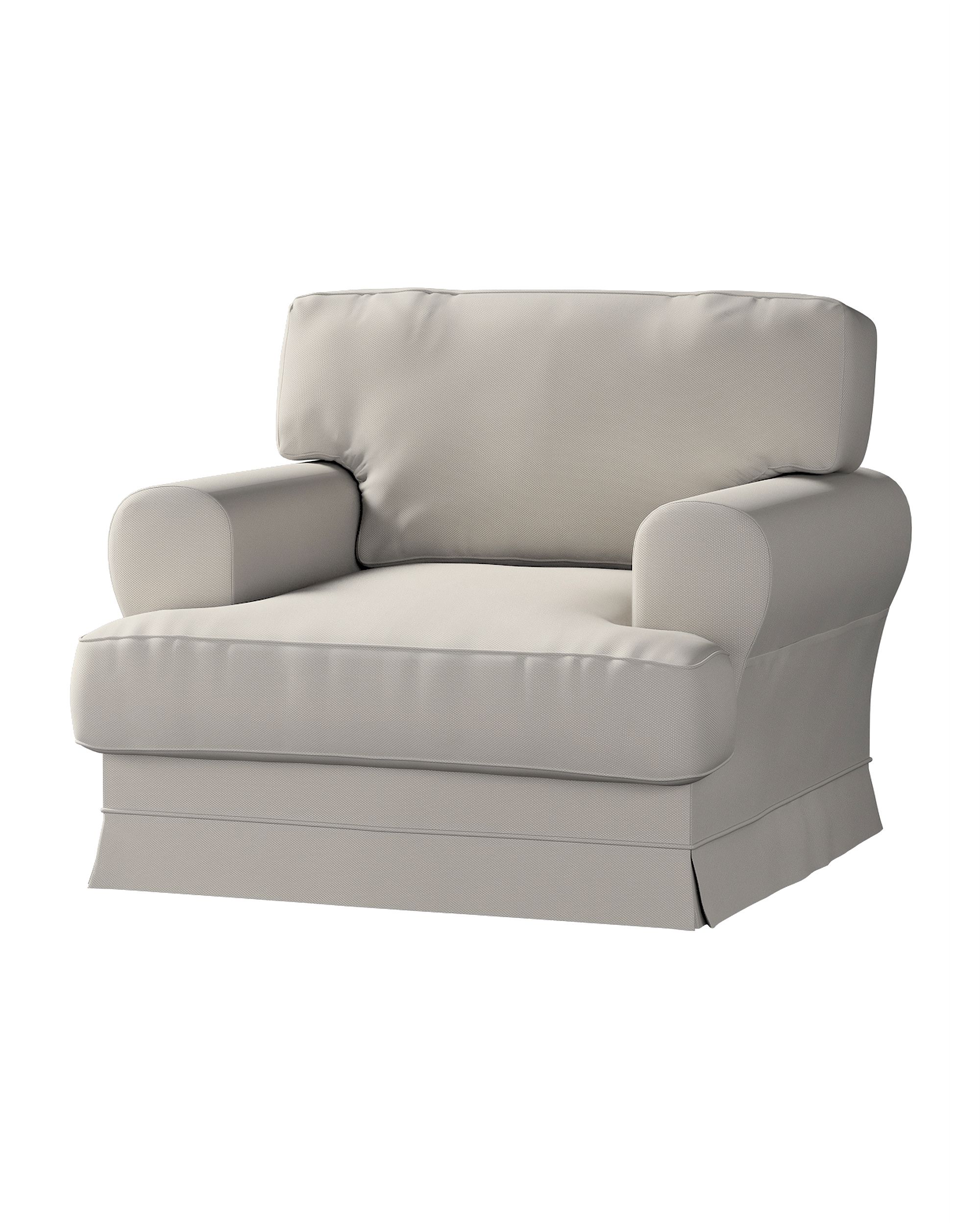 Ekeskog armchair cover product colour grey fabric structured