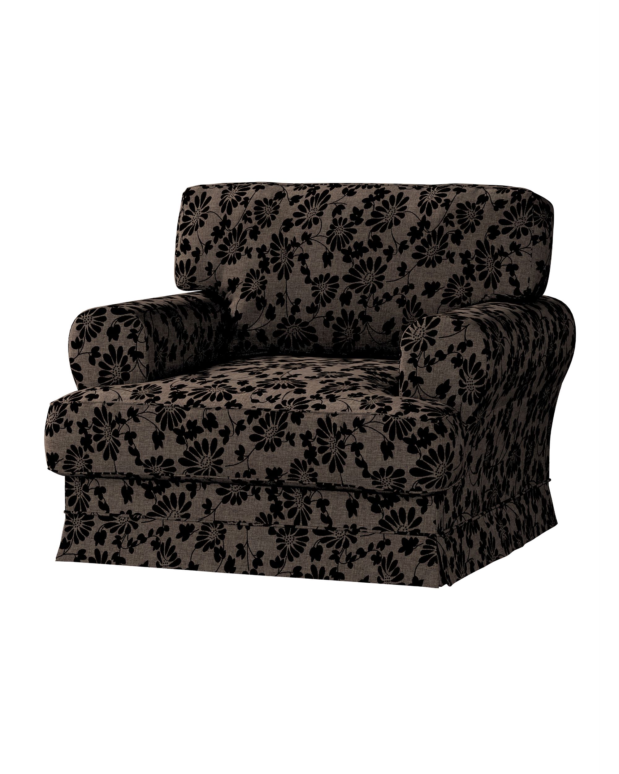 Ekeskog armchair cover product colour brown fabric structured, patterned