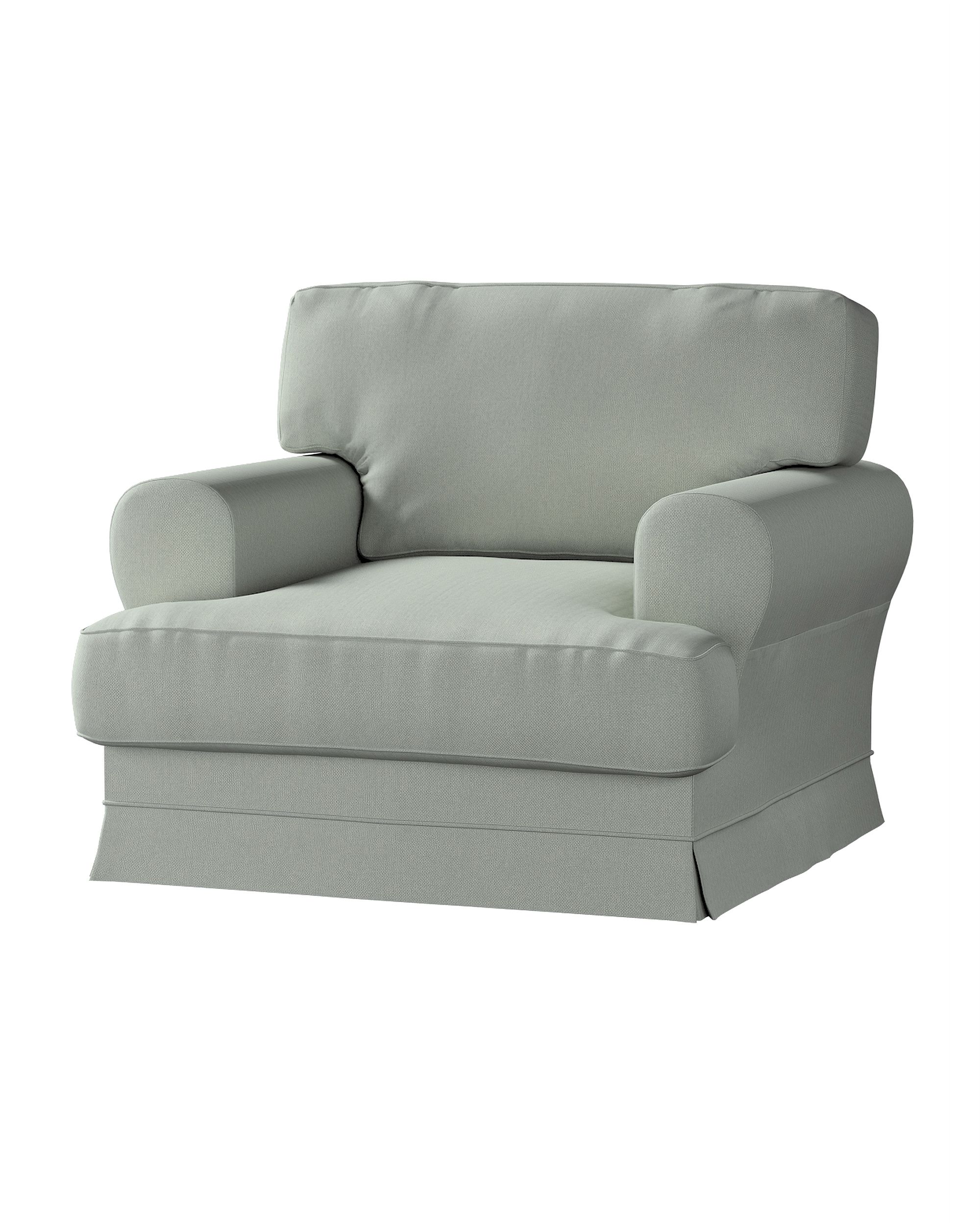 Ekeskog armchair cover product colour blue fabric structured