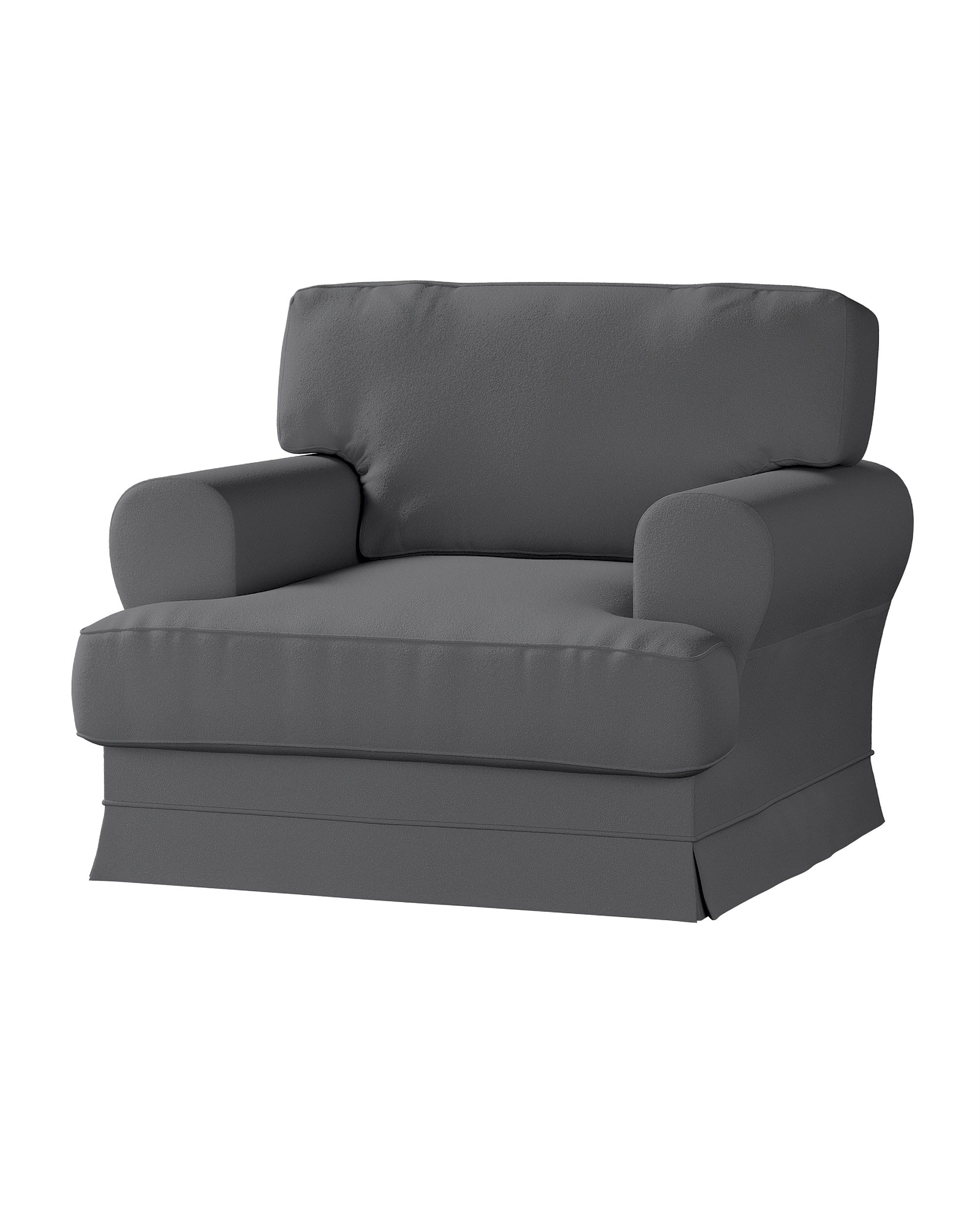 Ekeskog armchair cover product colour grey fabric structured