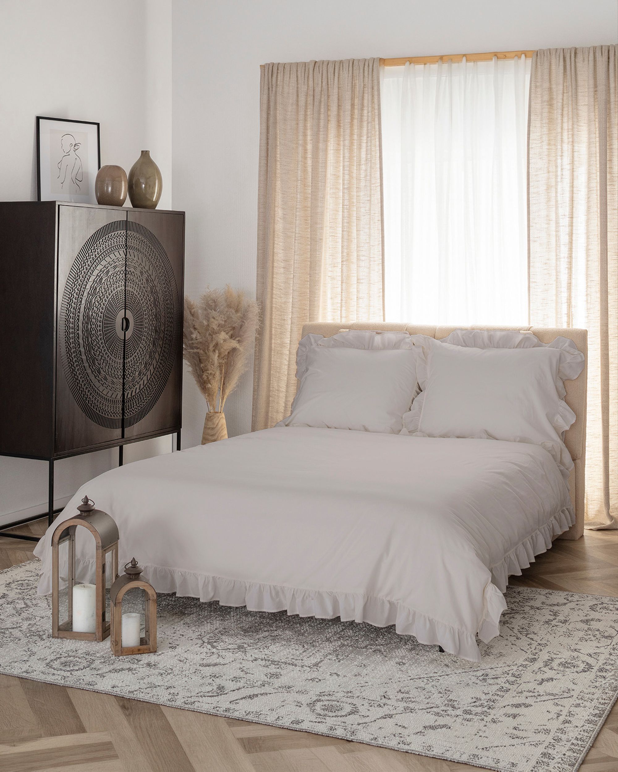Bedding Cotton 160x200cm opal grey