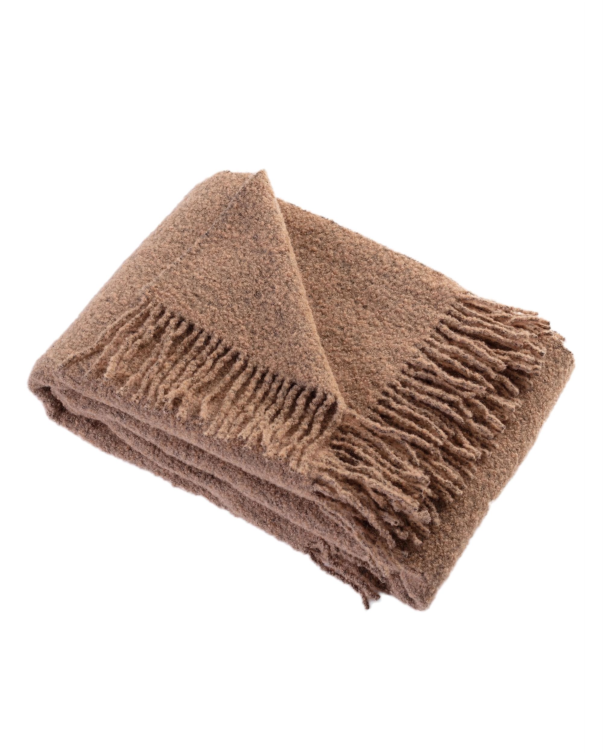 Boucle blanket 140x200cm camel