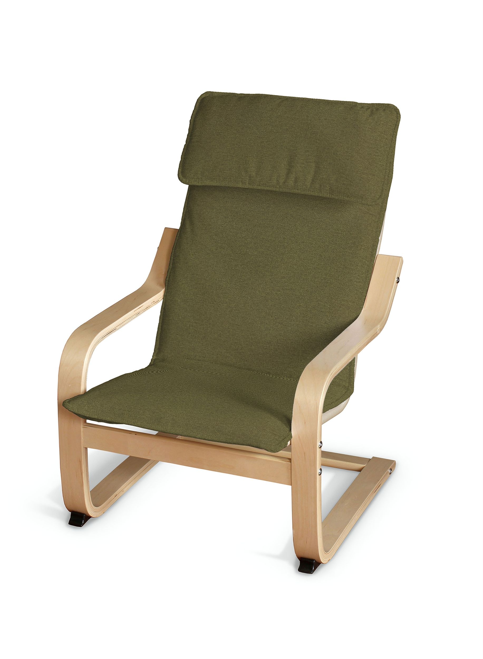 Poäng children's armchair cushion + cover product colour green fabric structured