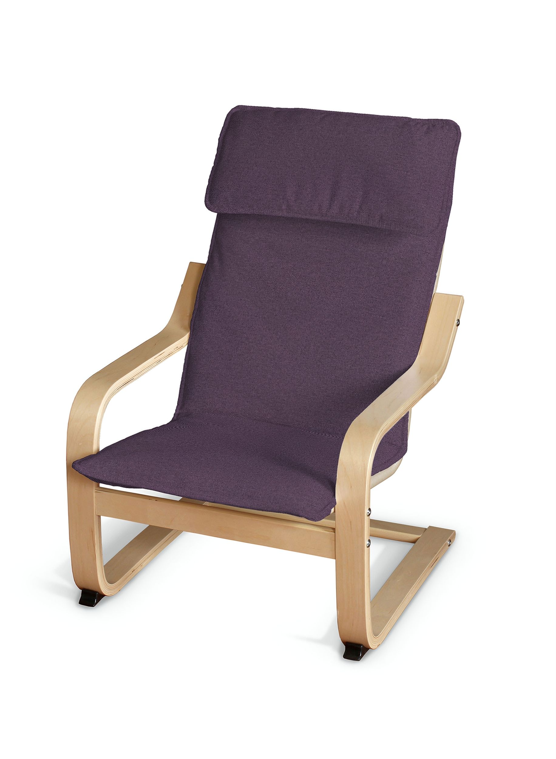 Poäng children's armchair cushion + cover product colour purple fabric structured
