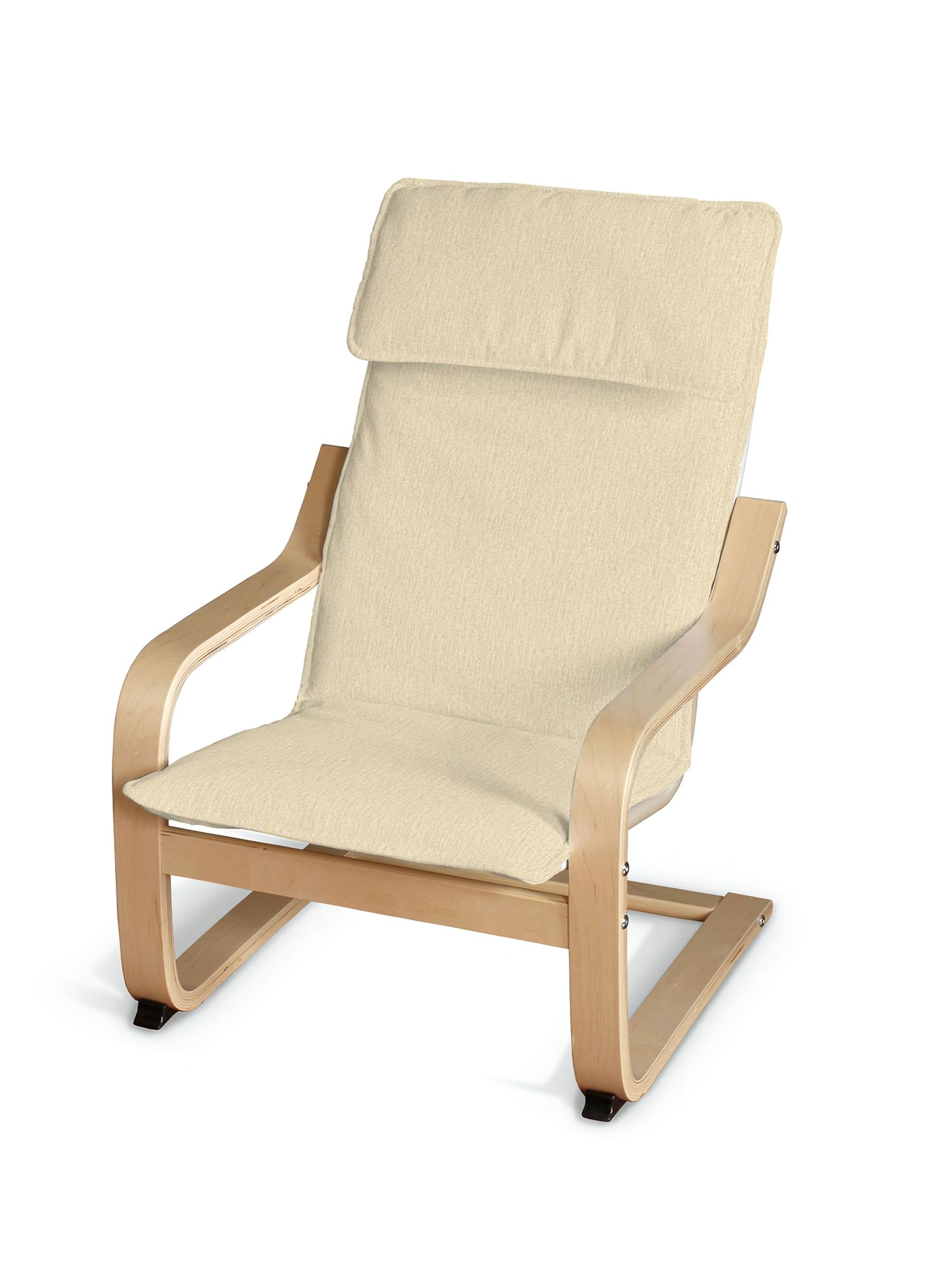 Poäng children's armchair cushion + cover product colour cream fabric gloss, structured