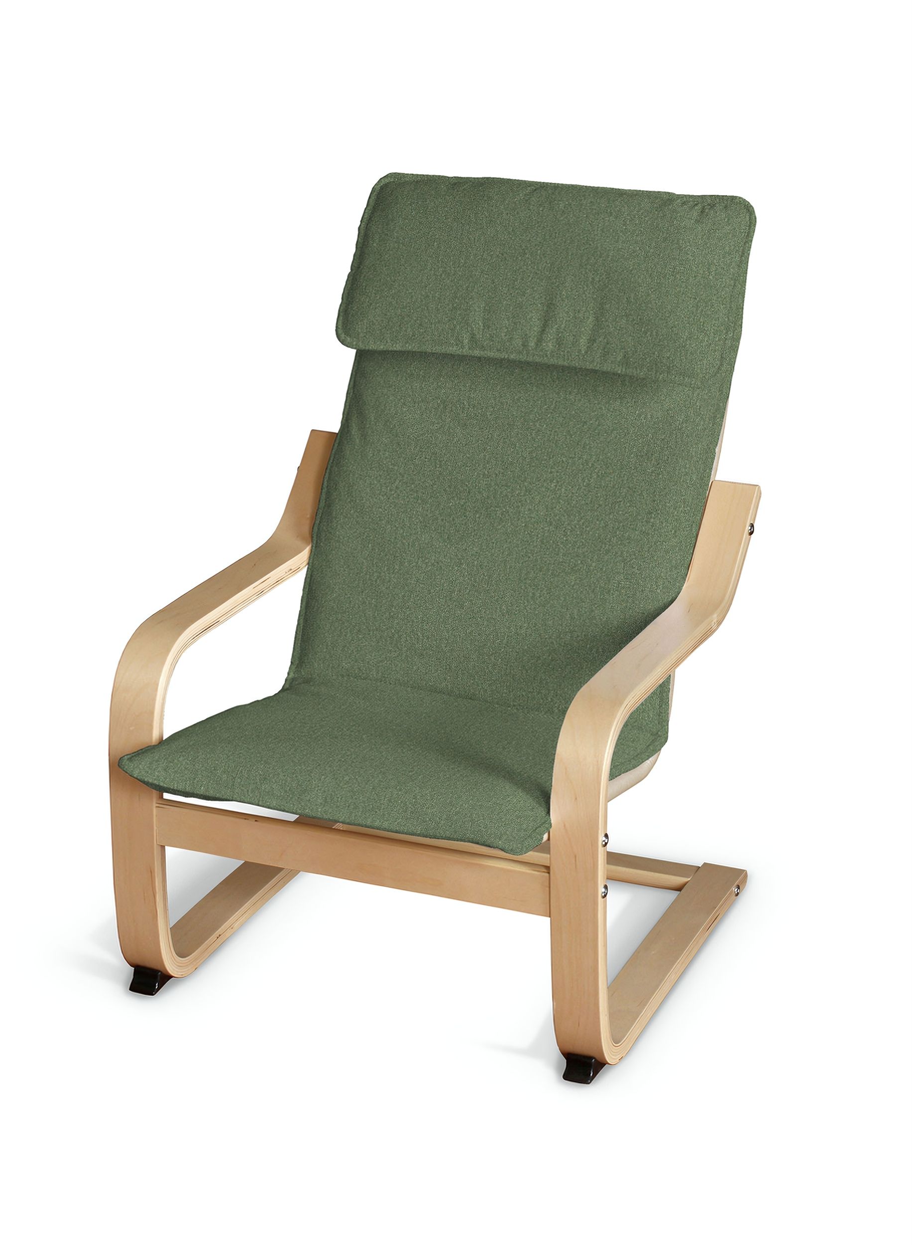 Poäng children's armchair cushion + cover product colour green fabric structured