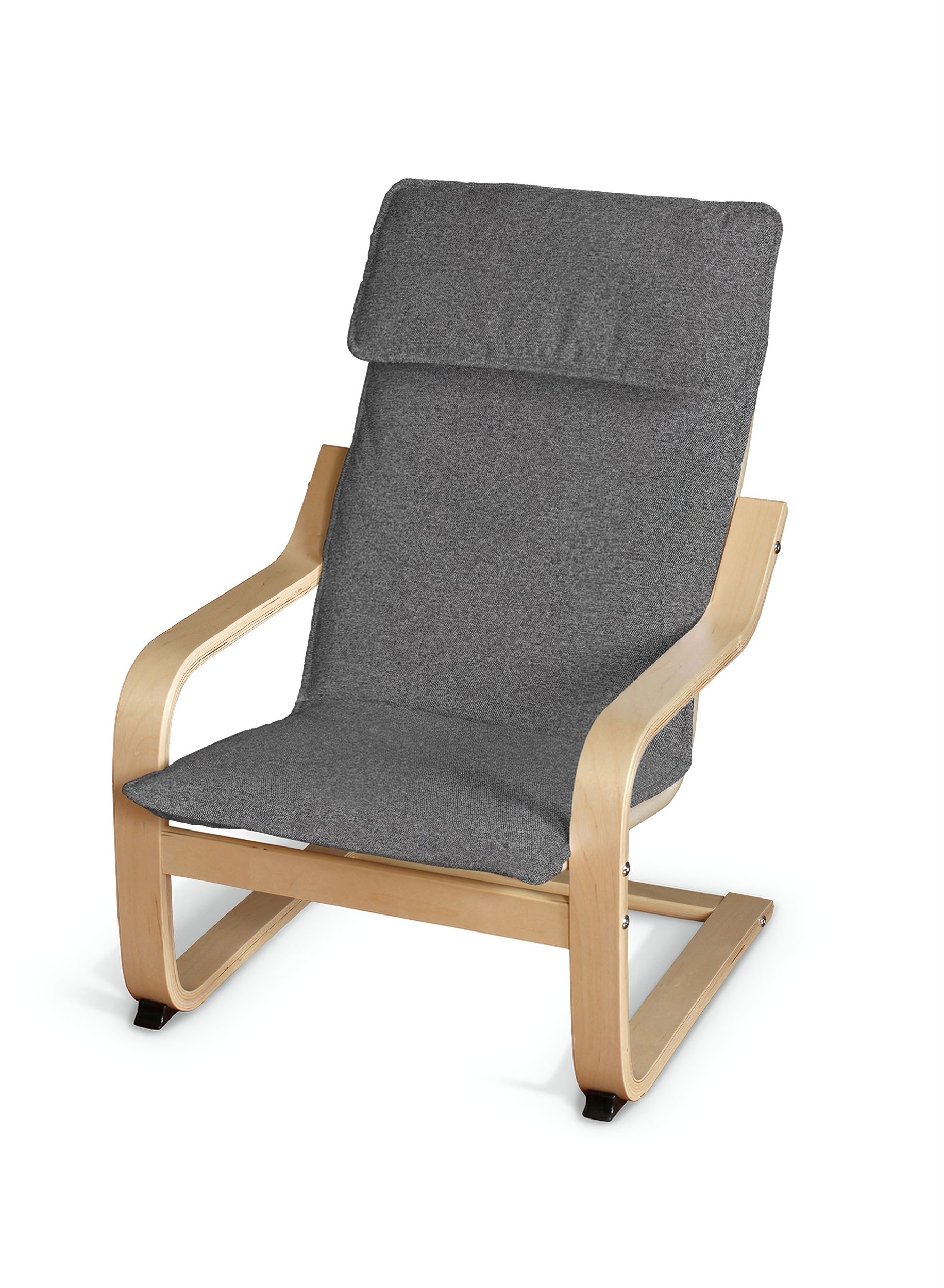 Poäng children's armchair cushion + cover product colour grey fabric structured
