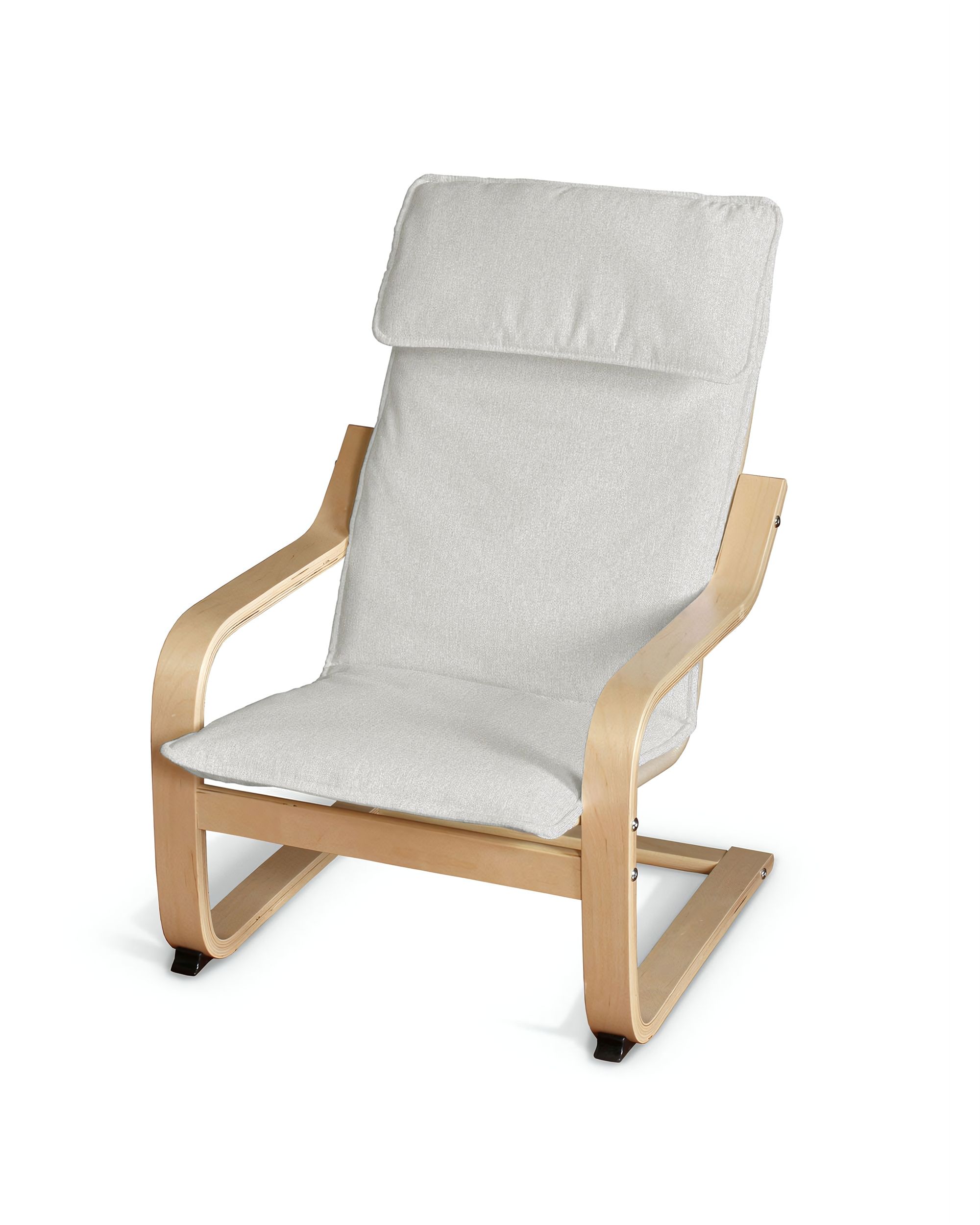 Poäng children's armchair cushion + cover product colour cream fabric structured