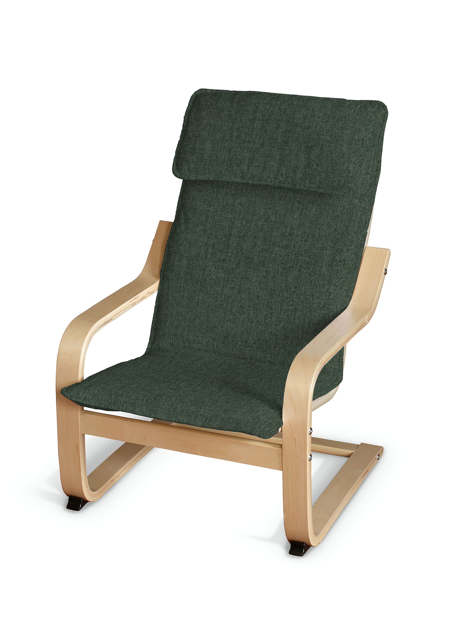 Poäng children's armchair cushion + cover product colour green fabric structured