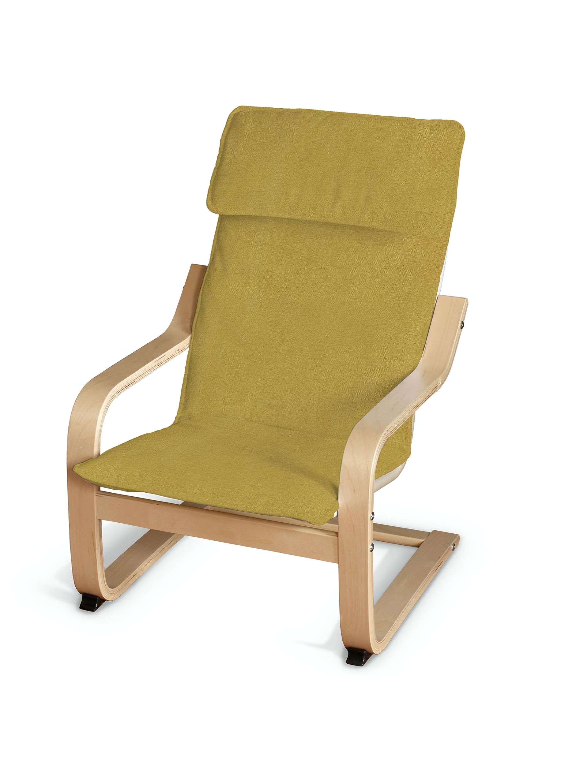 Poäng children's armchair cushion + cover product colour yellow fabric structured