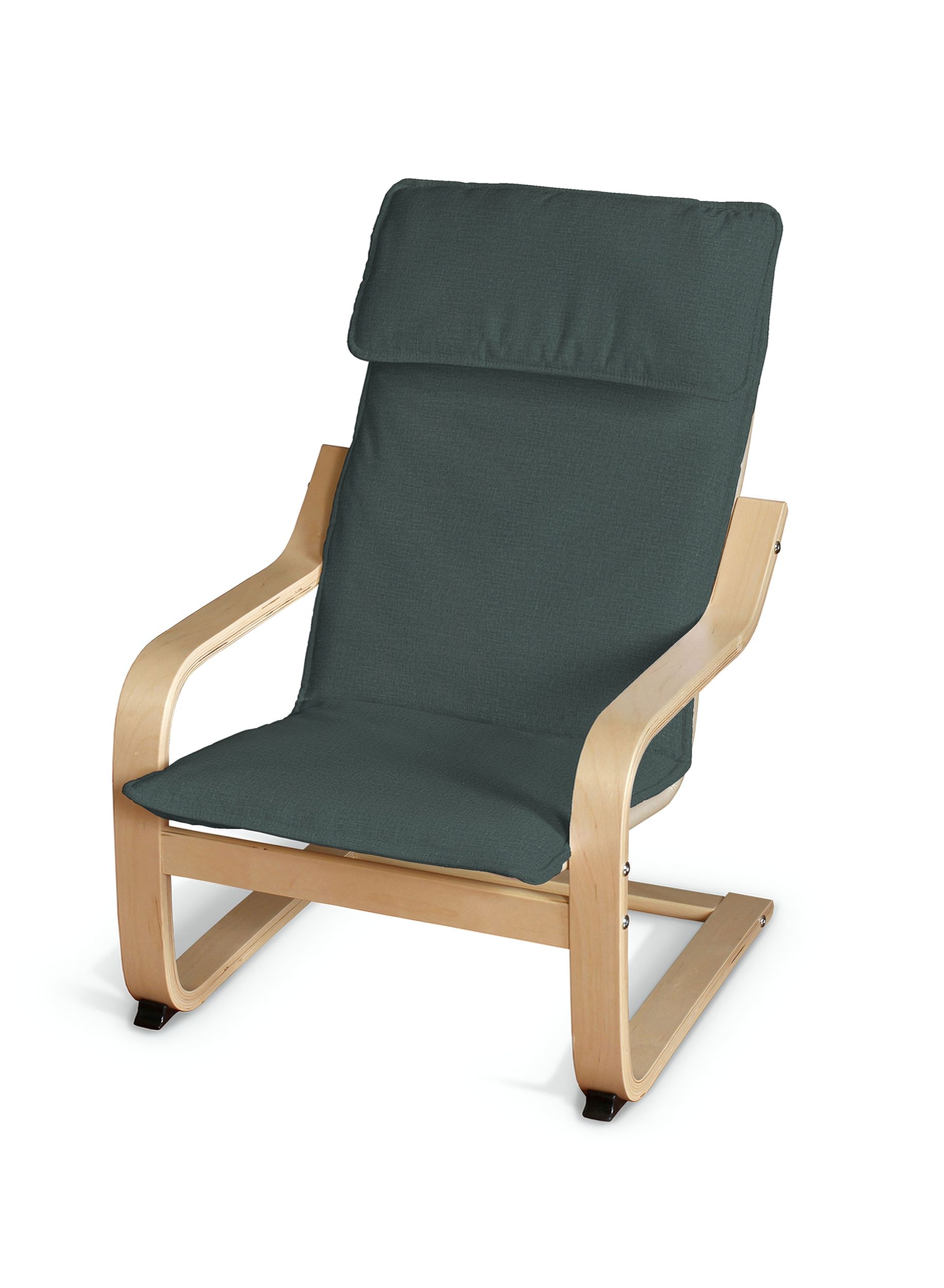 Poäng children's armchair cushion + cover product colour green fabric velvet