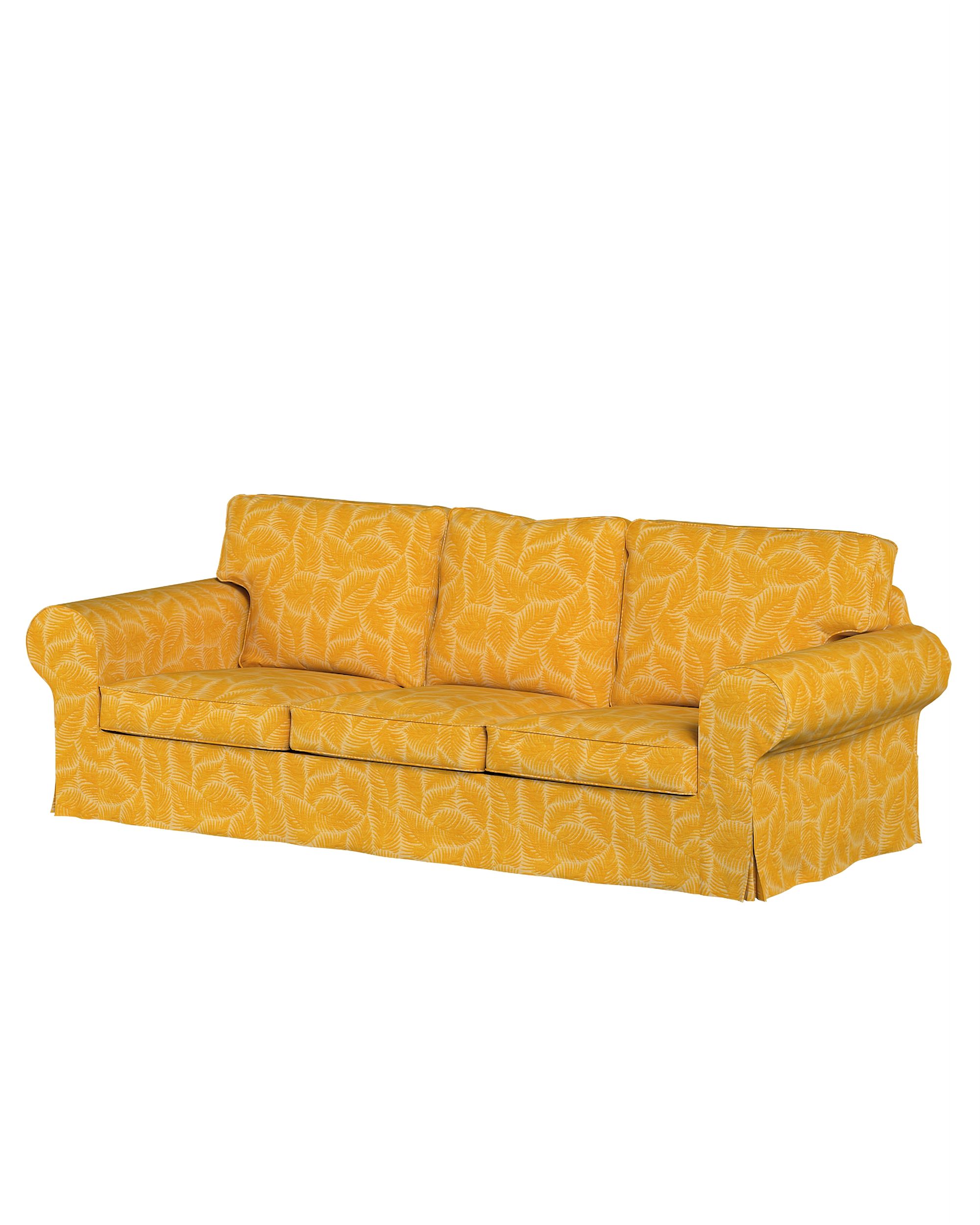 Ektorp 3-seater sofa bed cover (for model on sale in Ikea since 2013) product colour yellow fabric structured, patterned