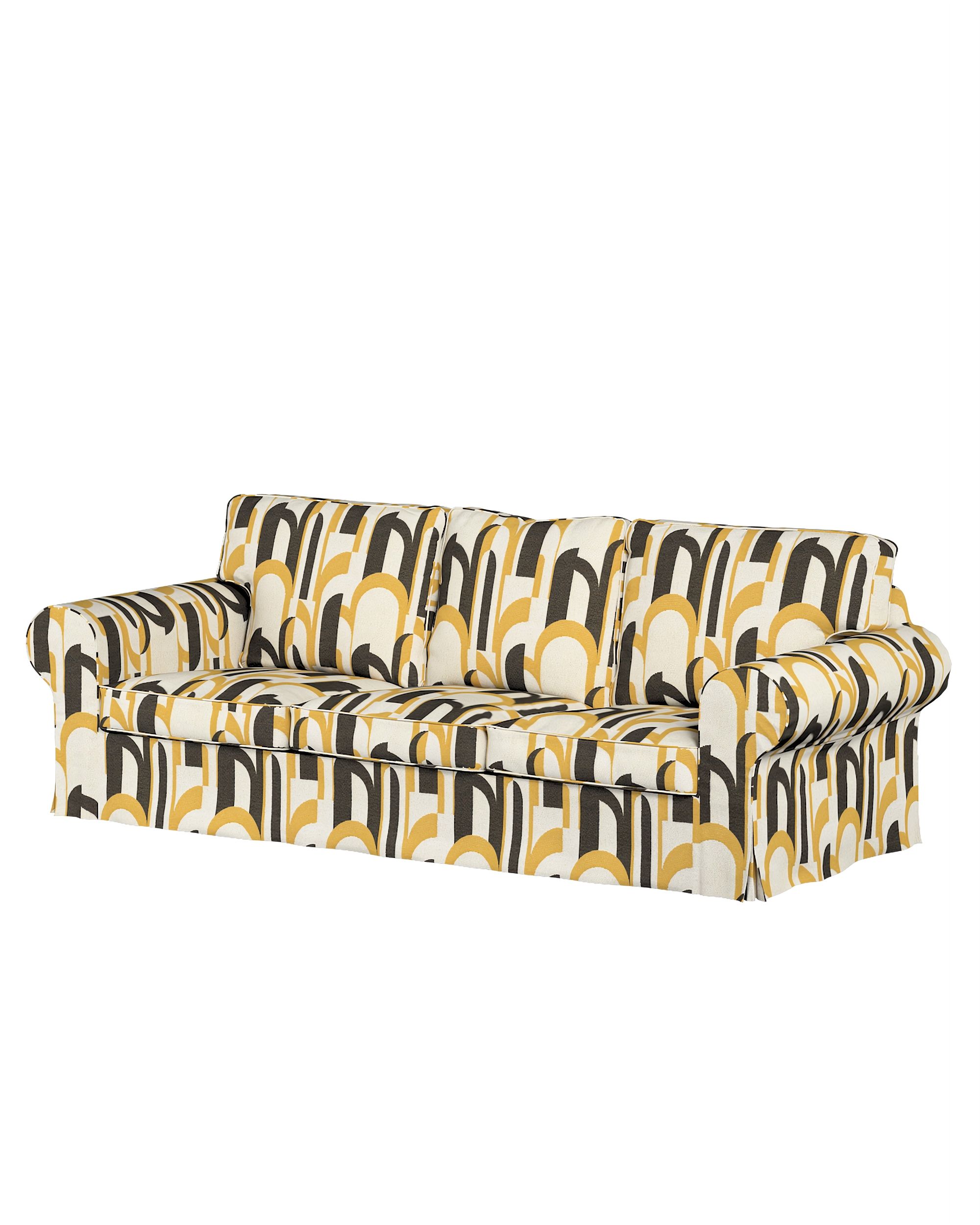 Ektorp 3-seater sofa bed cover (for model on sale in Ikea since 2013) product colour multicolour fabric structured, patterned