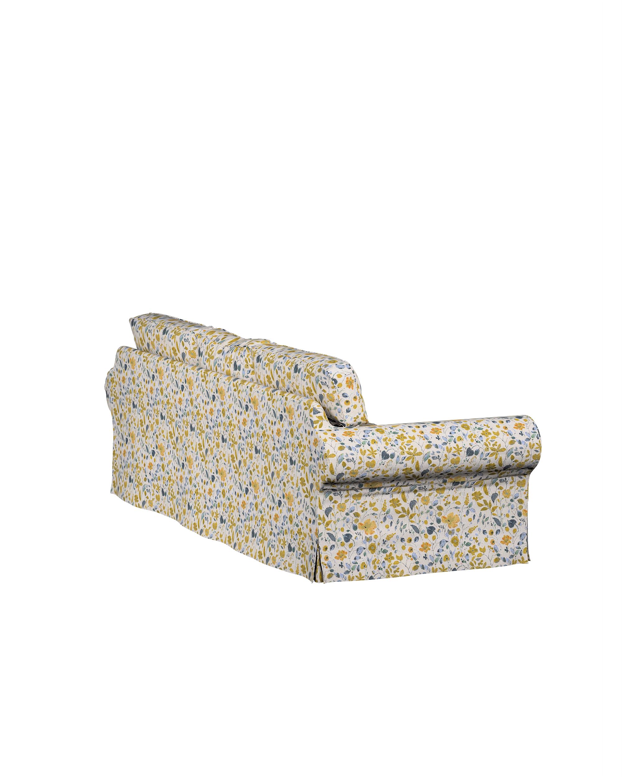 Ektorp 3-seater sofa bed cover (for model on sale in Ikea since 2013) product colour yellow fabric structured, patterned (hover)